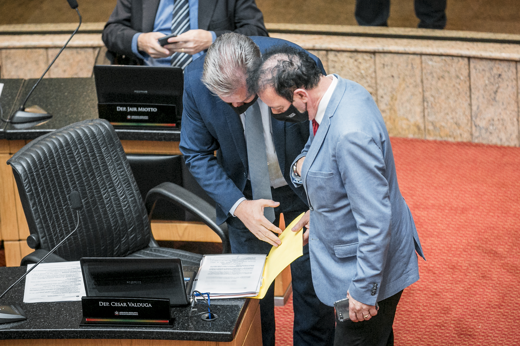 Deputado Ismael Santos (PSD) e Deputado Cesar Valduga (PCdoB)