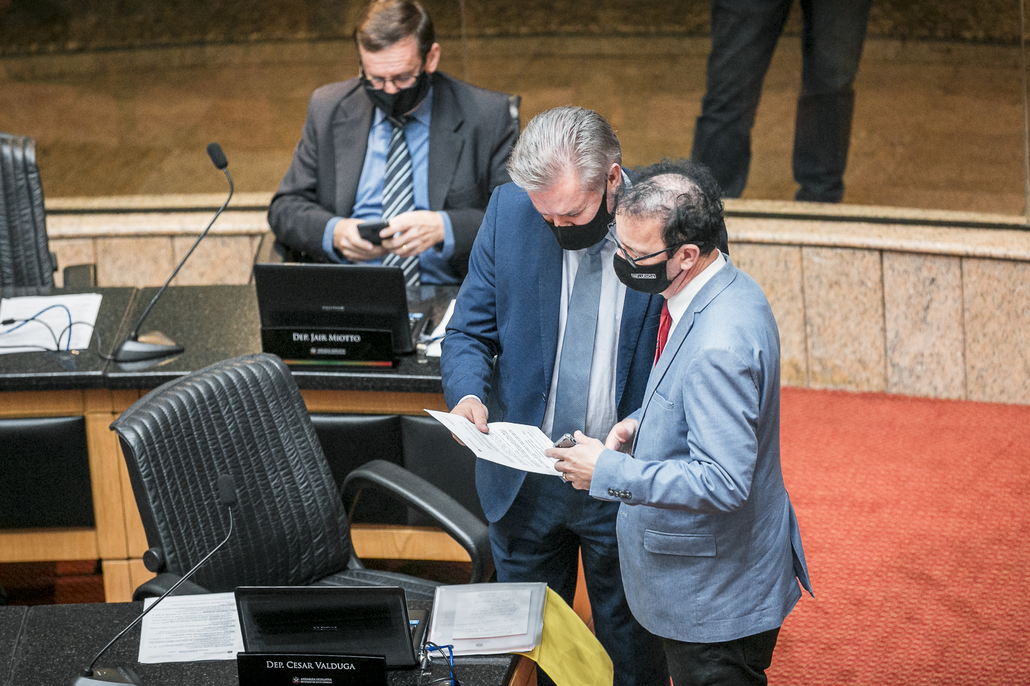 Deputado Ismael Santos (PSD) e Deputado Cesar Valduga (PCdoB)