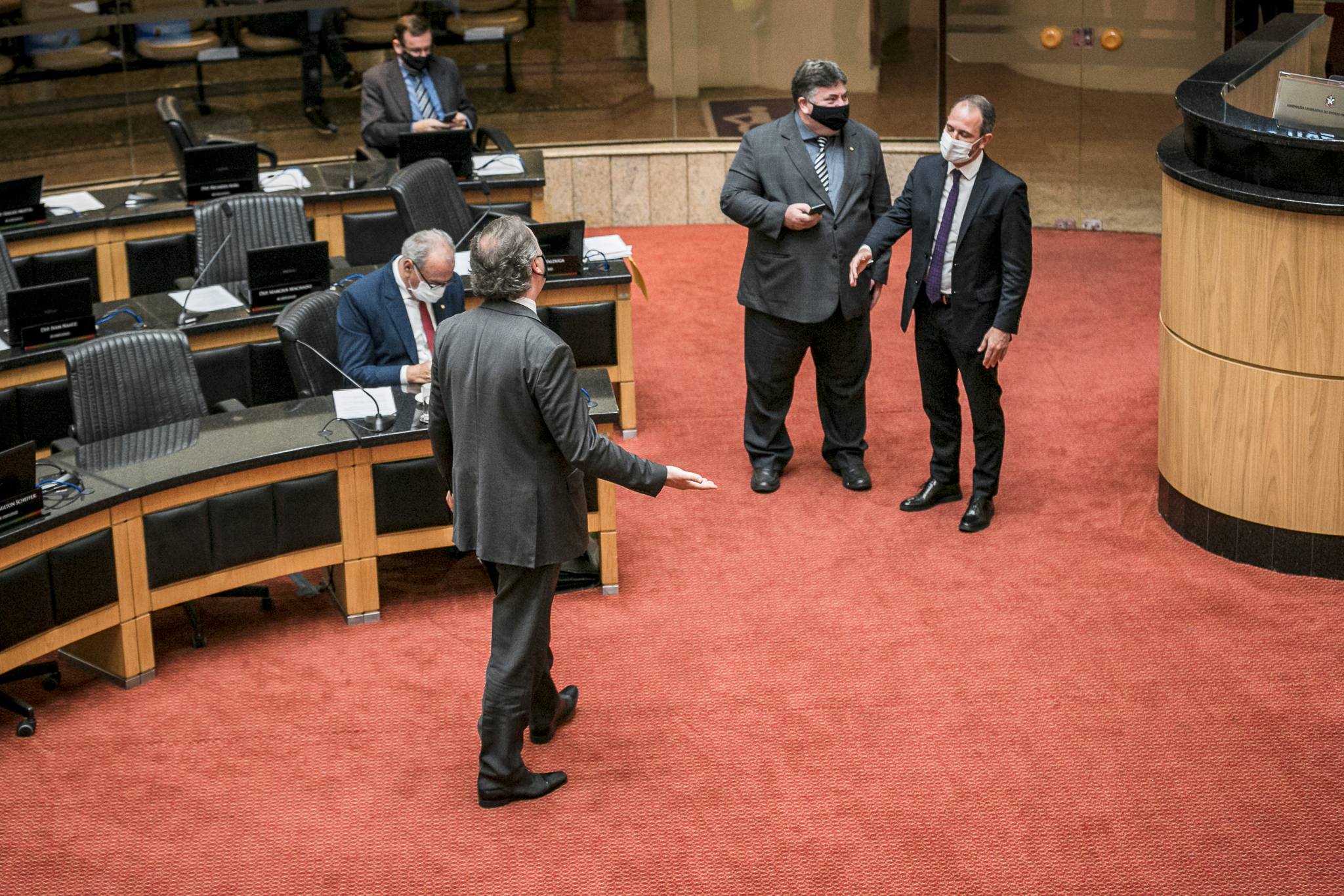Deputado Kennedy Nunes (PSD), Deputado Laércio Shuster (PSB) e Deputado Sérgio Motta (Republicanos)