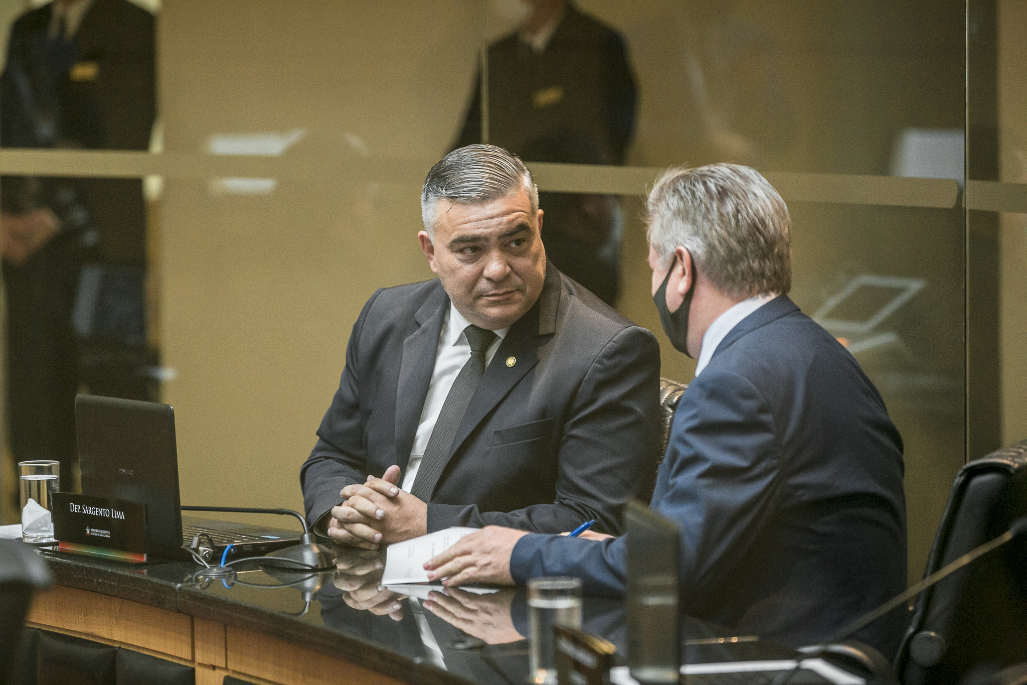 Deputado Sargento Lima(PSL) e Deputado Cesar Valduga (PCdoB)