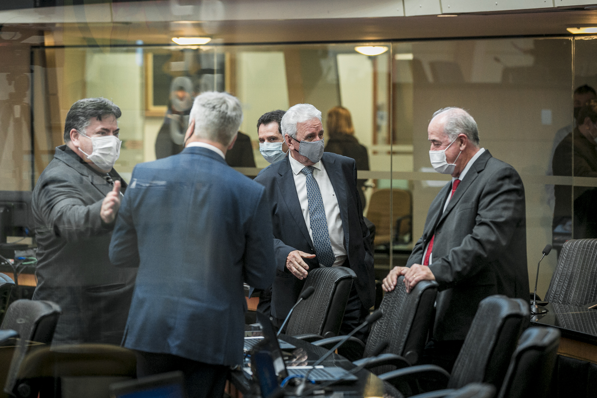 Deputado Moacir Sopelsa (MDB), Deputado Romildo Titon (MDB), Deputado Coronel Onir Mocelin (PSL), Deputado Fabiano da Luz (PT) e Deputado Sérgio Motta (PRB)
