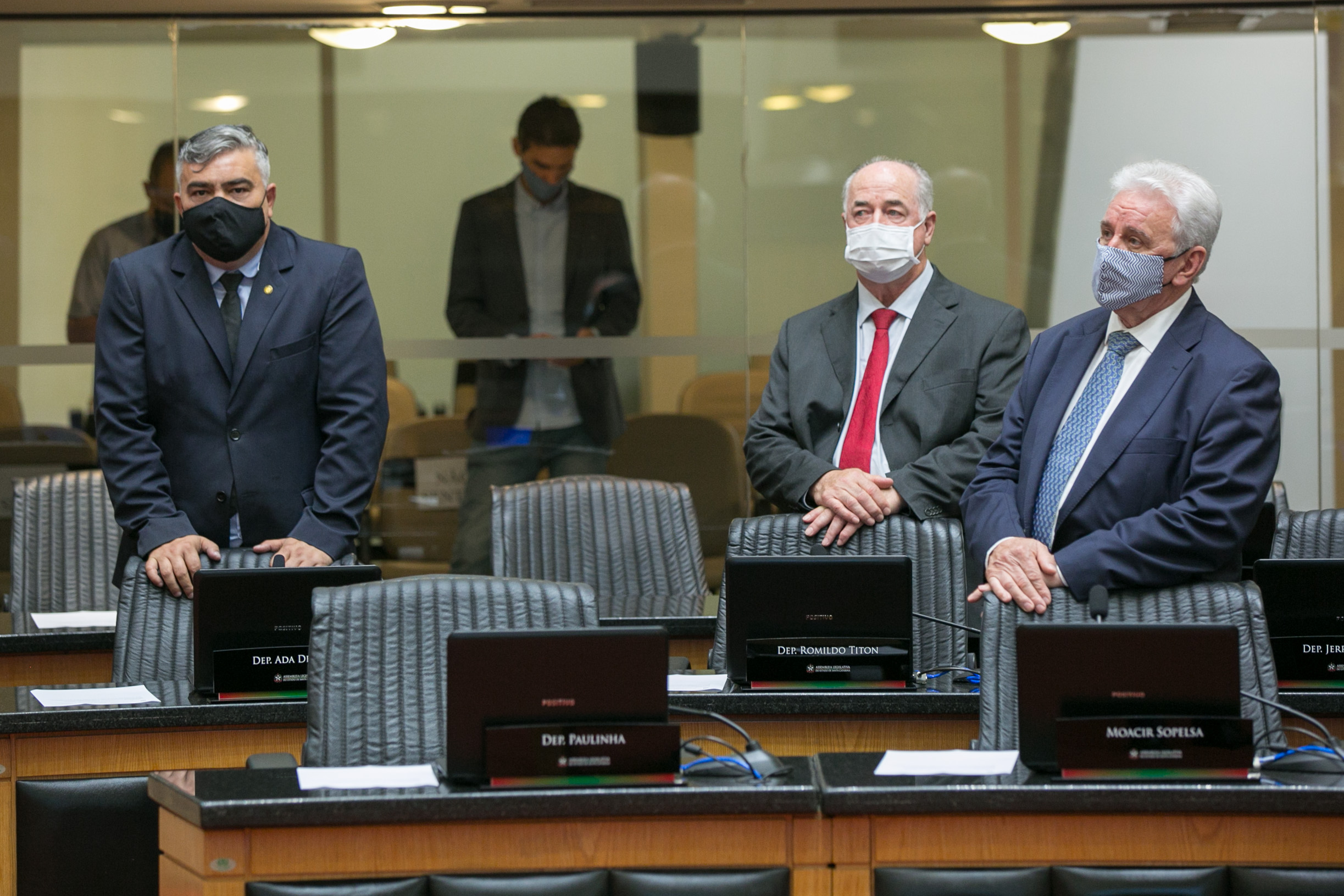 Deputado Sargento Lima (PSL), Deputado Romildo Titon (MDB), Deputado Moacir Sopelsa (MDB)