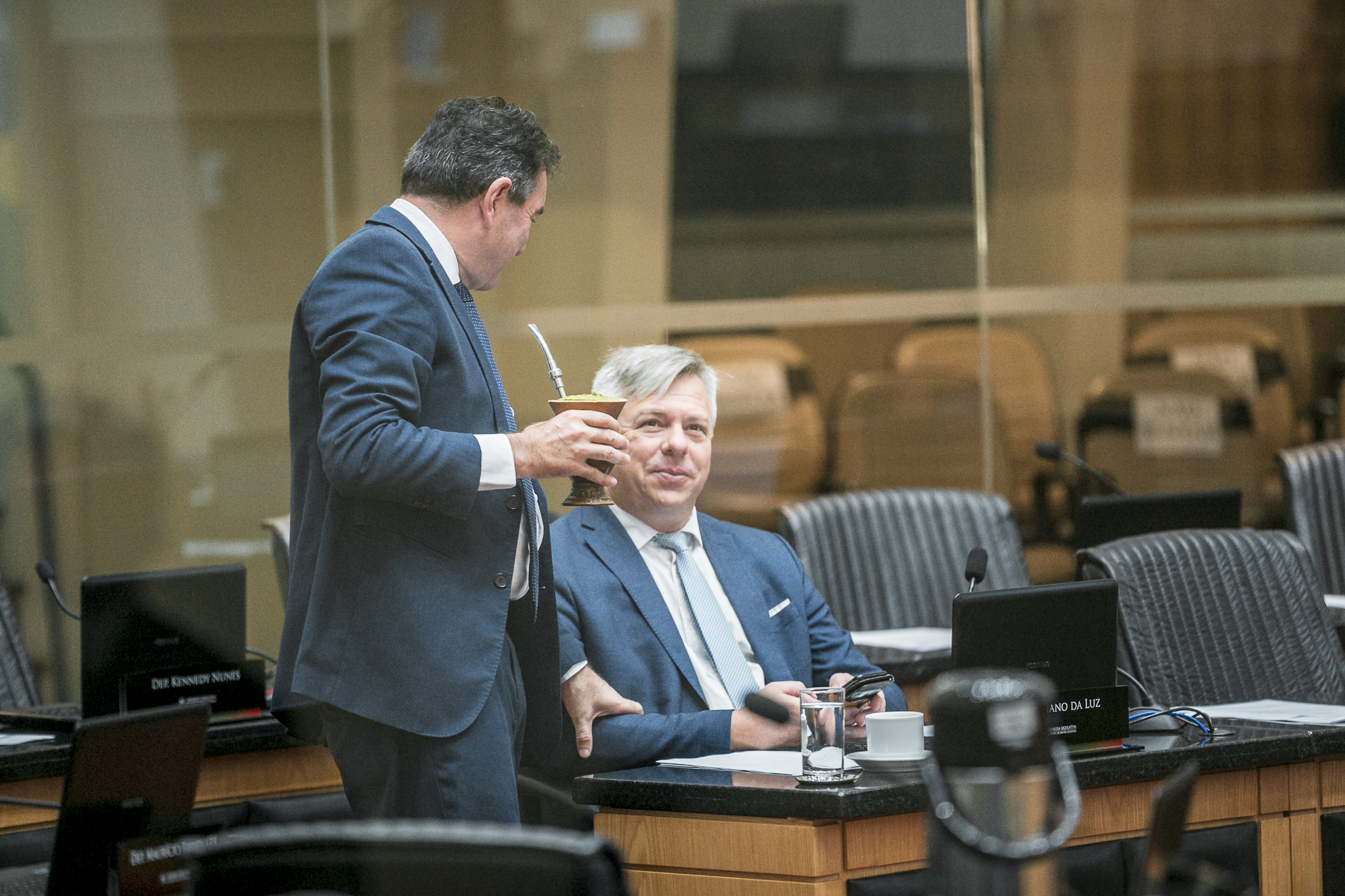 Deputado Fabiano da Luz (PT) e Deputado Valdir Cobalchini (MDB)
