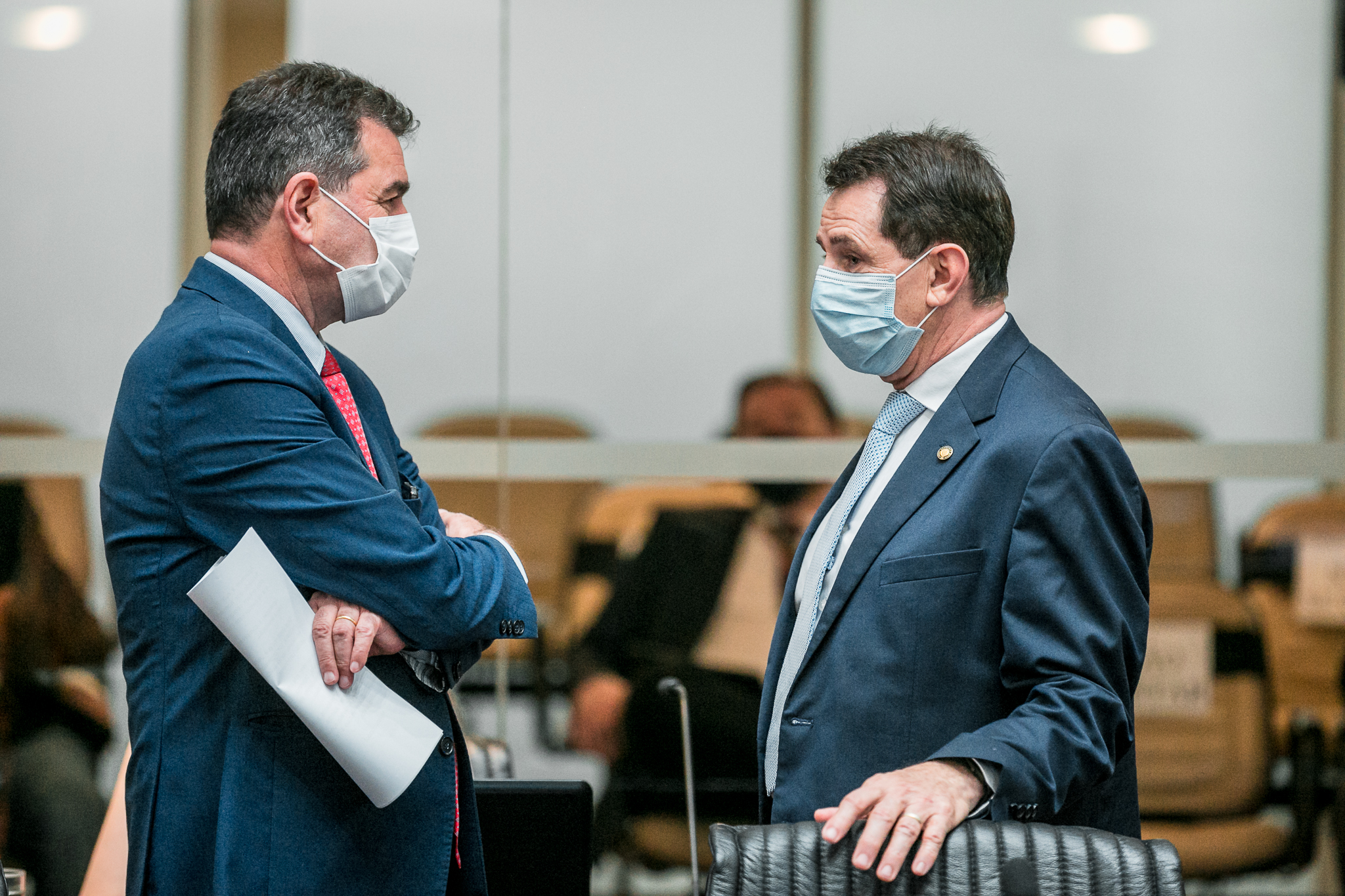 Deputado Valdir Cobalchini (MDB) e Deputado Coronel Onir Mocelin (PSL)