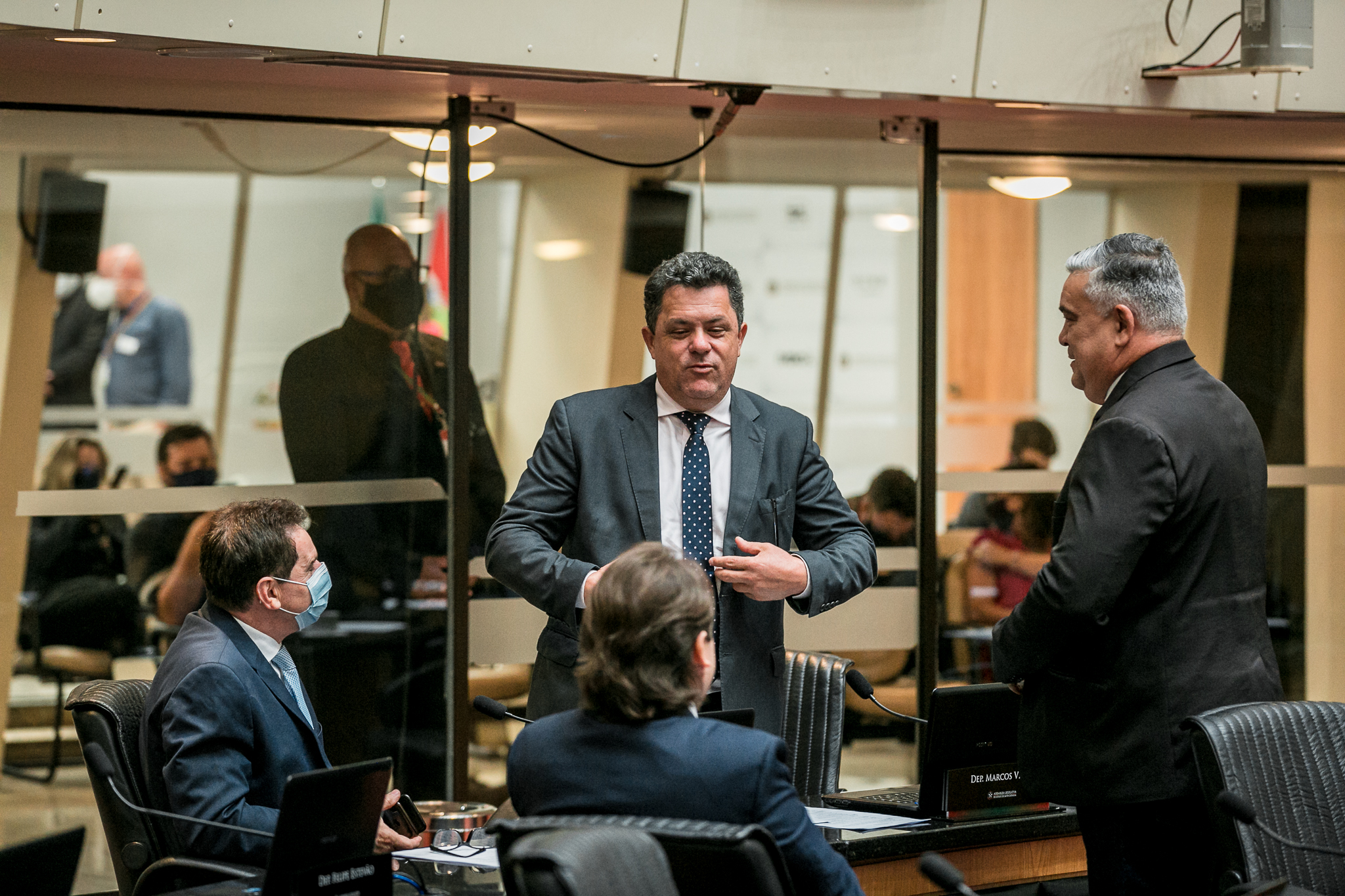 Deputado Sargento Lima(PSL), Deputado Ivan Natz (PL) e Deputado Coronel Onir Mocelin (PSL) e Deputado Carlos Humberto (PL)
