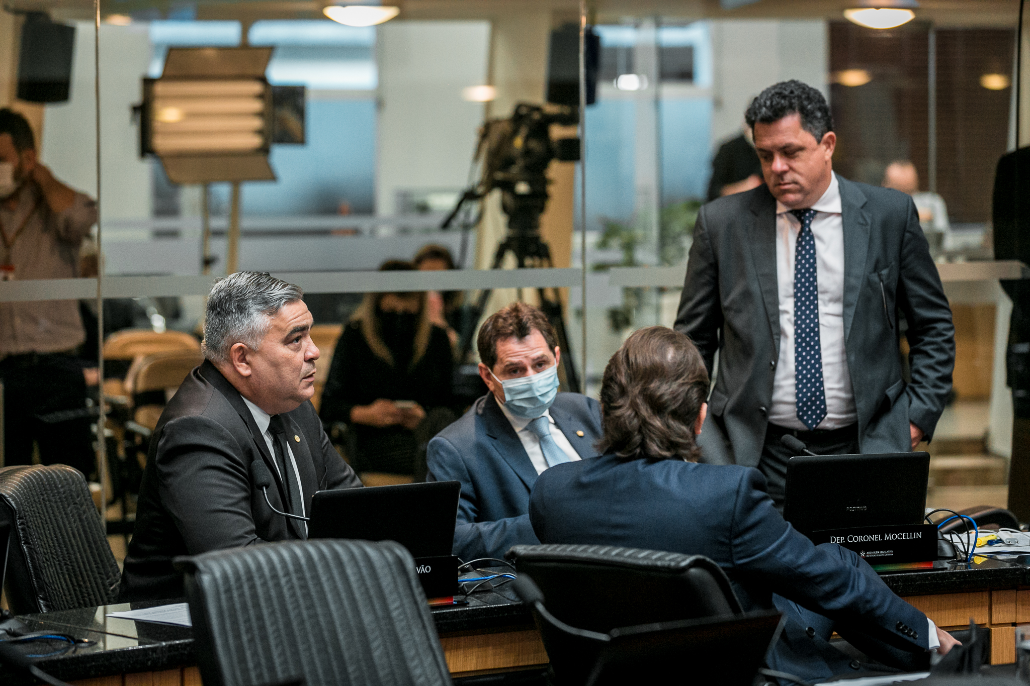 Deputado Sargento Lima(PSL), Deputado Ivan Natz (PL) e Deputado Coronel Onir Mocelin (PSL) e Deputado Carlos Humberto (PL)