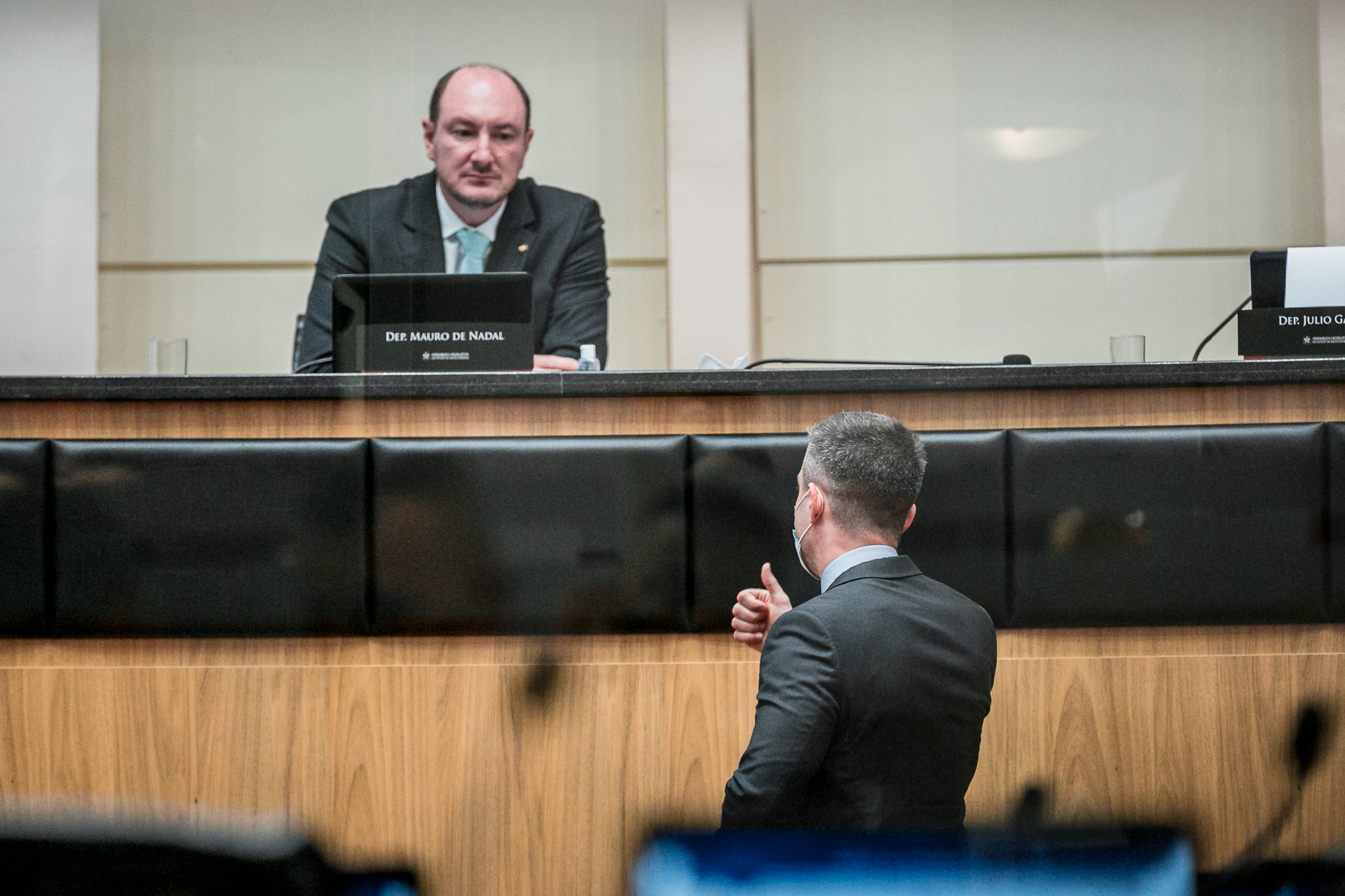 Deputado Mauro de Nadal (MDB) e Deputado Bruno Souza (NOVO)