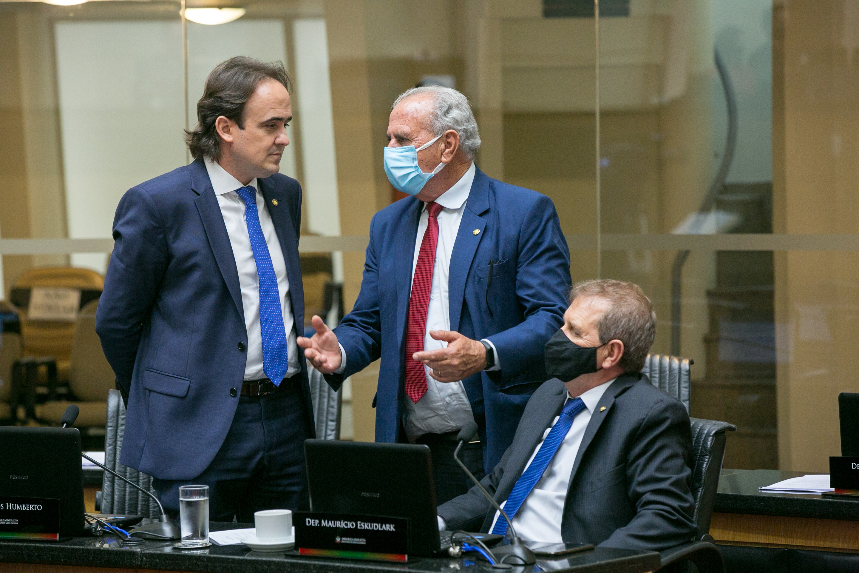 Deputado Carlos Humberto (PL), Deputado Nazareno Martins (PSB) e Deputado Maurício Eskudlark (PL)