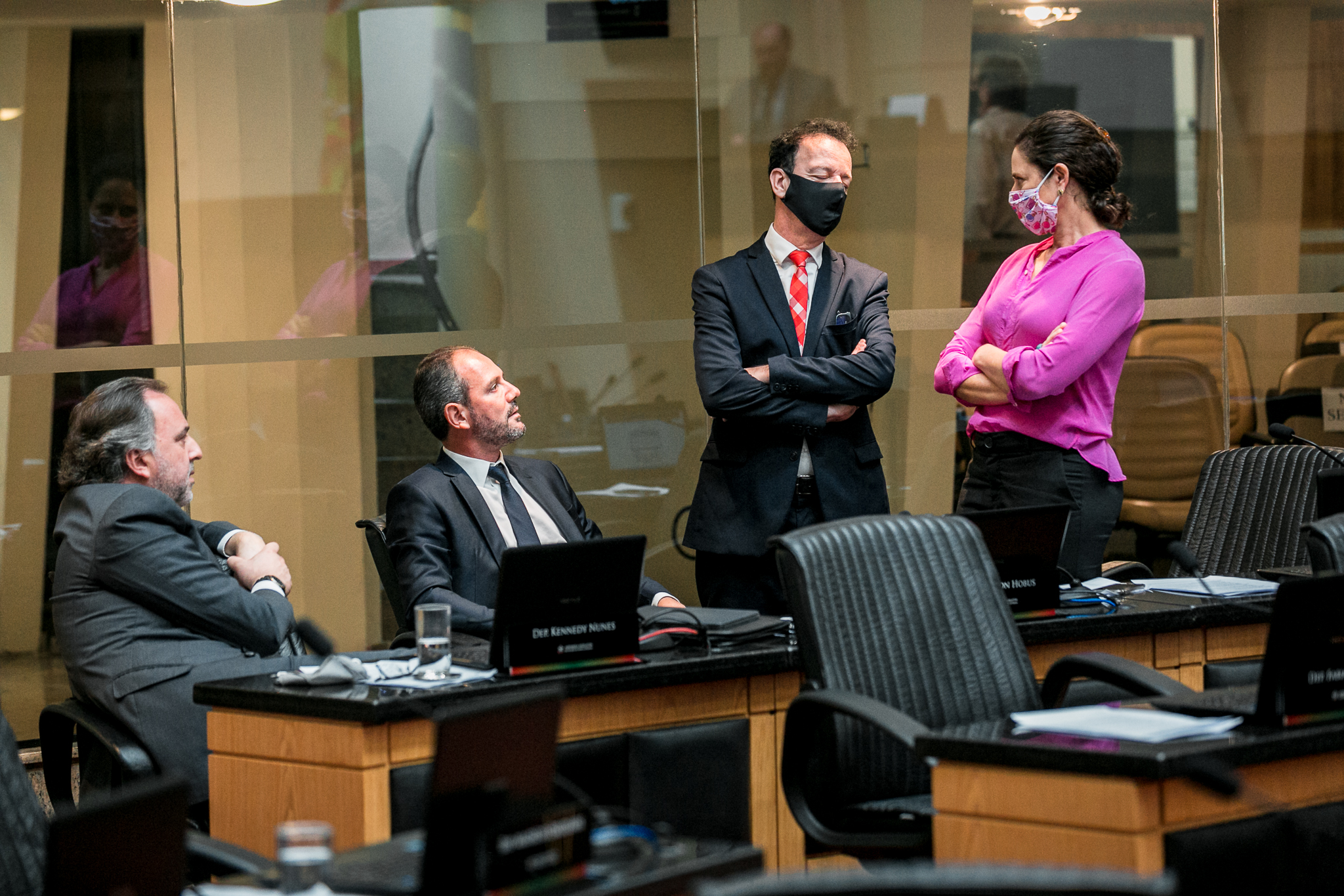 Deputado Kennedy Nunes (PSD), Deputado Laércio Shuster (PSB), Deputada Marlene Fengler (PSD) e Deputado Ismael Santos (PSD)