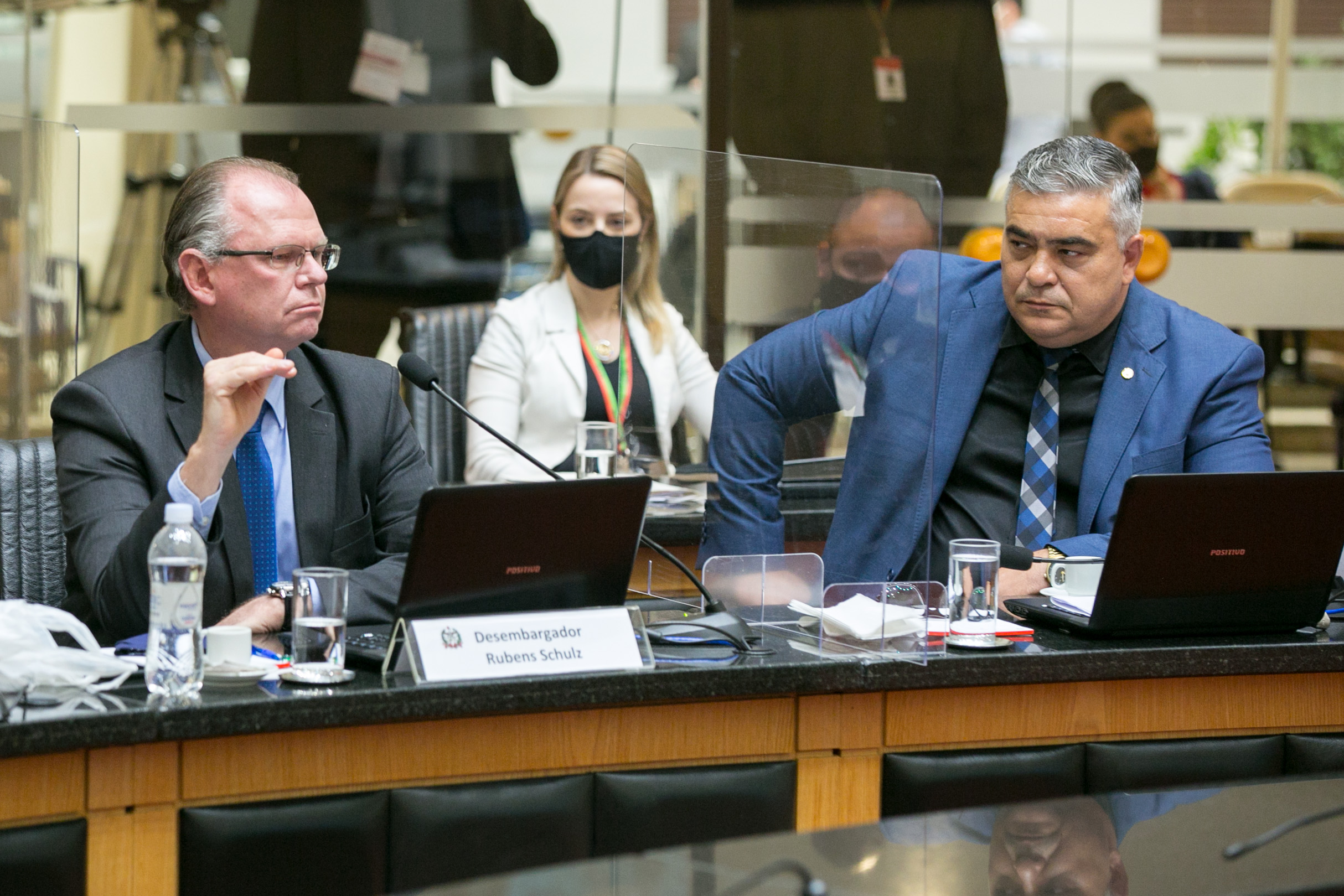 Desembargador Rubens Schulz e Deputado Sargento Lima (PSL)