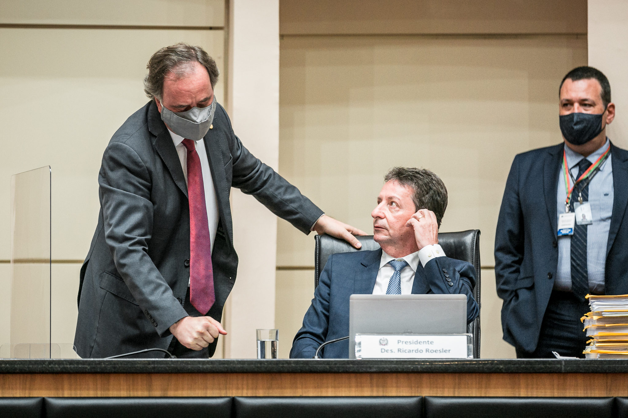 Deputado Kennedy Nunes (PSD) e Desembargador Ricardo Roesler