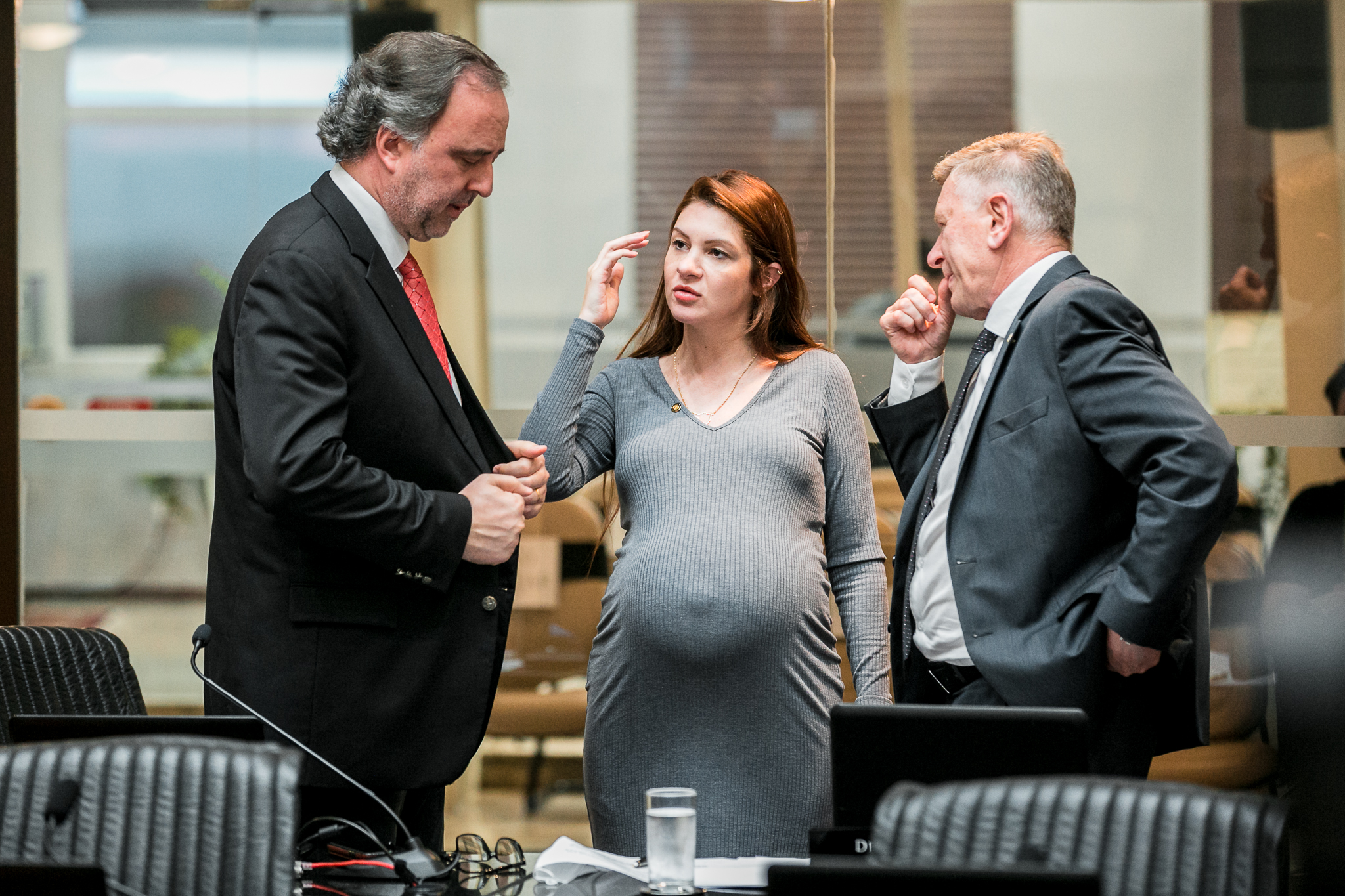 Deputada Ana Caroline Campagnolo (PSL), Deputado Kennedy Nunes (PSD) e Deputado Milton Hobus (PSD)
