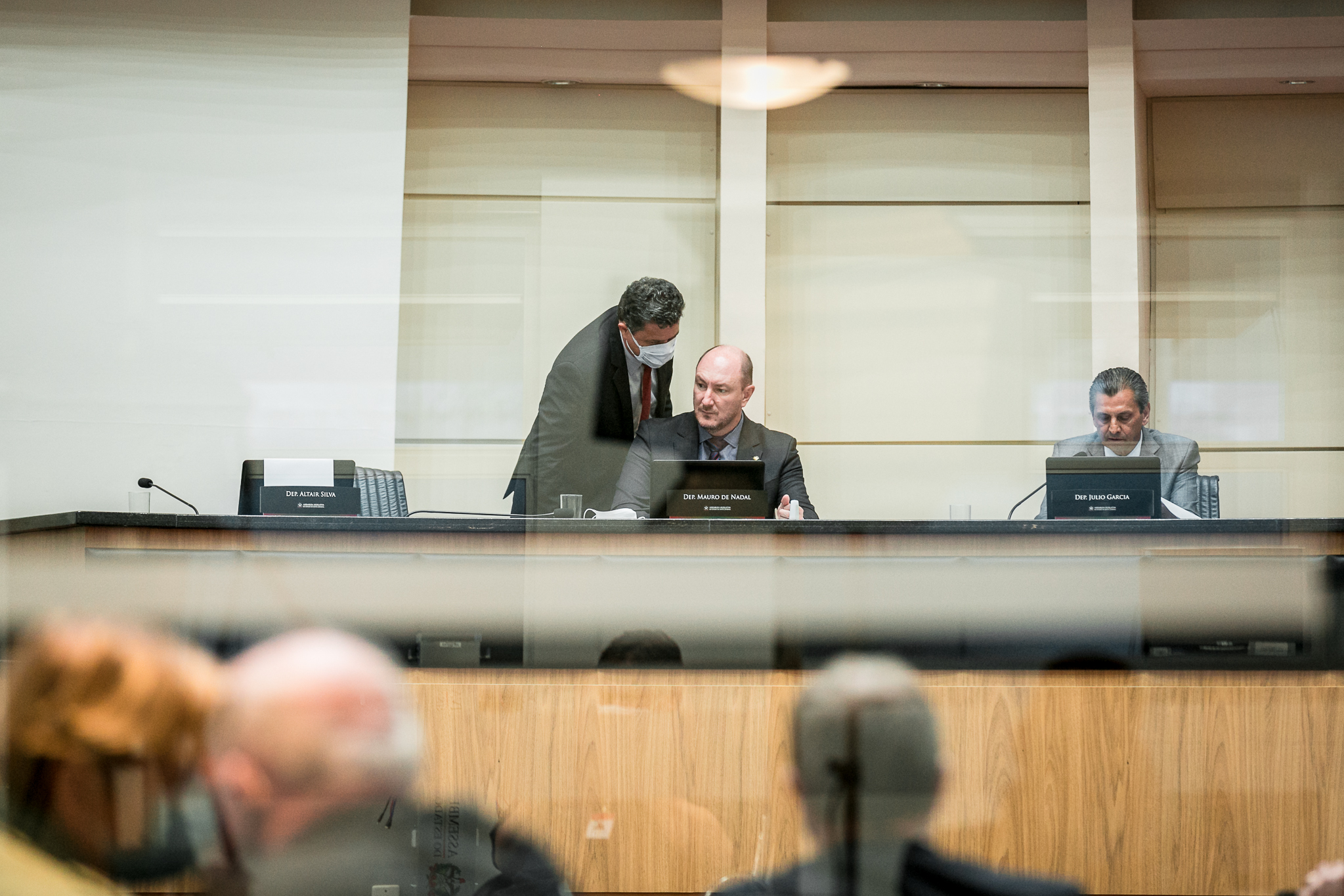 Deputado Ivan Natz (PL), Deputado Mauro de Nadal (MDB) e Deputado Júlio Garcia (PSD)