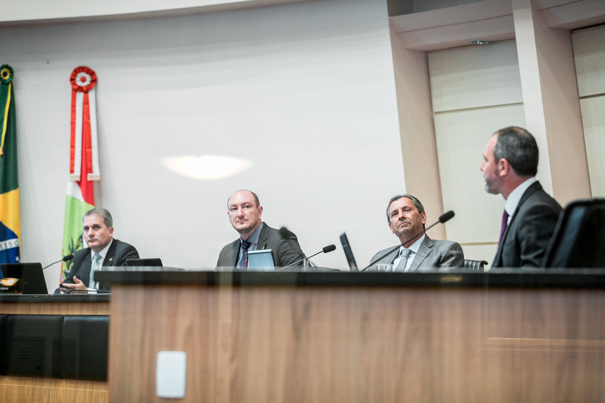 Deputado Júlio Garcia (PSD), Deputado Mauro de Nadal (MDB), Deputado Altair Silva (PP) e Deputado Laércio Shuster (PSB)