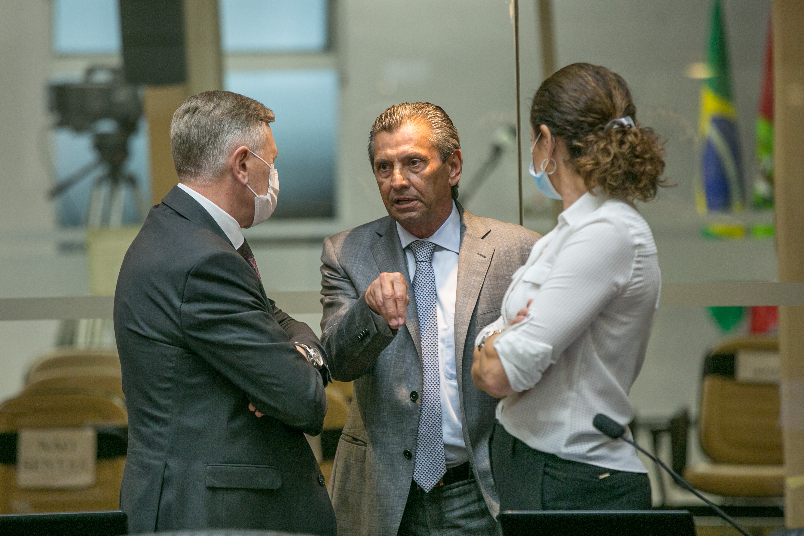 Deputado Milton Hobus (PSD), Deputado Julio Garcia (PSD) e Deputada Marlene Fengler (PSD)