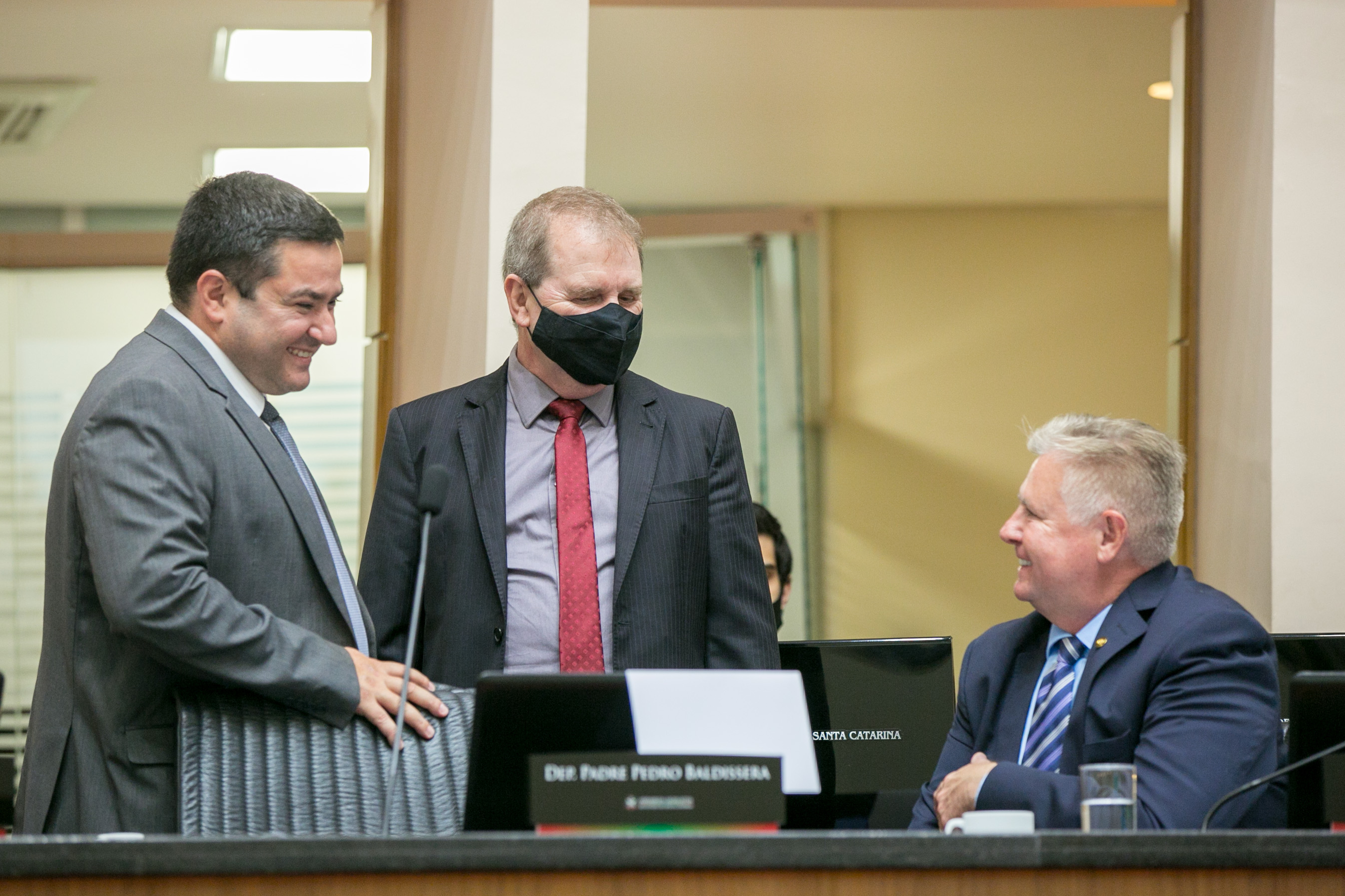 Deputado Ricardo Alba (PSL), Deputado Maurício Eskudlark (PL) e Deputado Nilso Berlanda (PL)