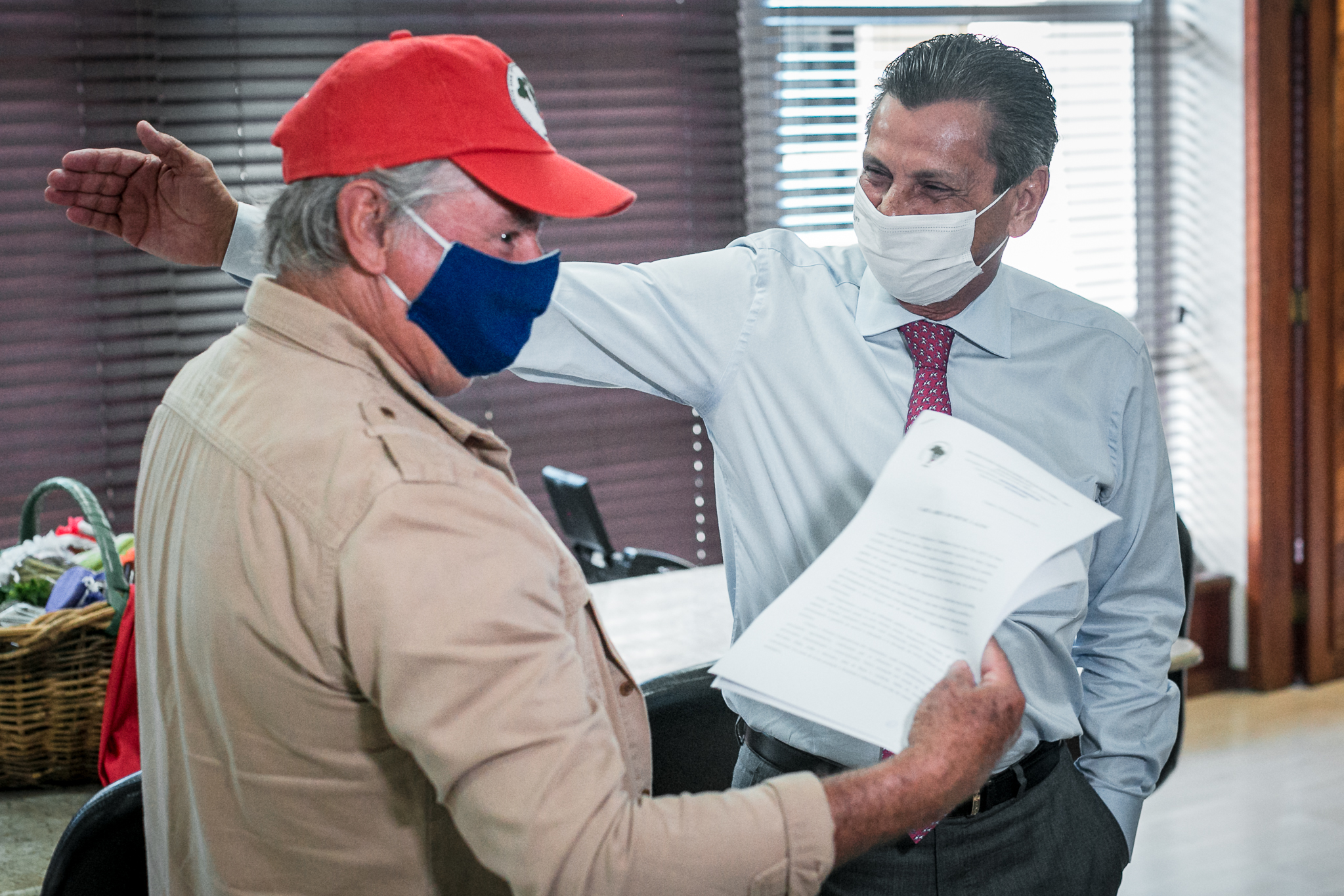 Visita do Coordenador Estadual do MST, Vílson Santin, à Presidência