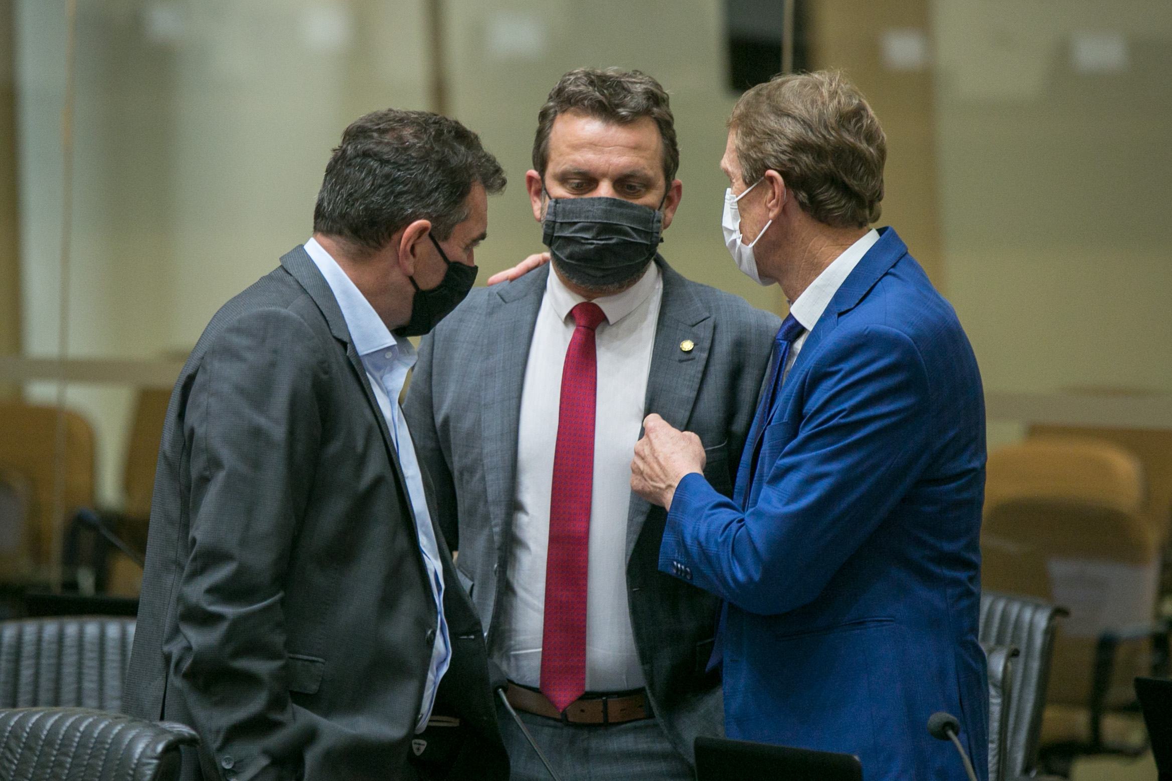 Deputado Valdir Cobalchini (MDB), Deputado Jerry Comper (MDB) e Deputado Volnei Weber (MDB)
