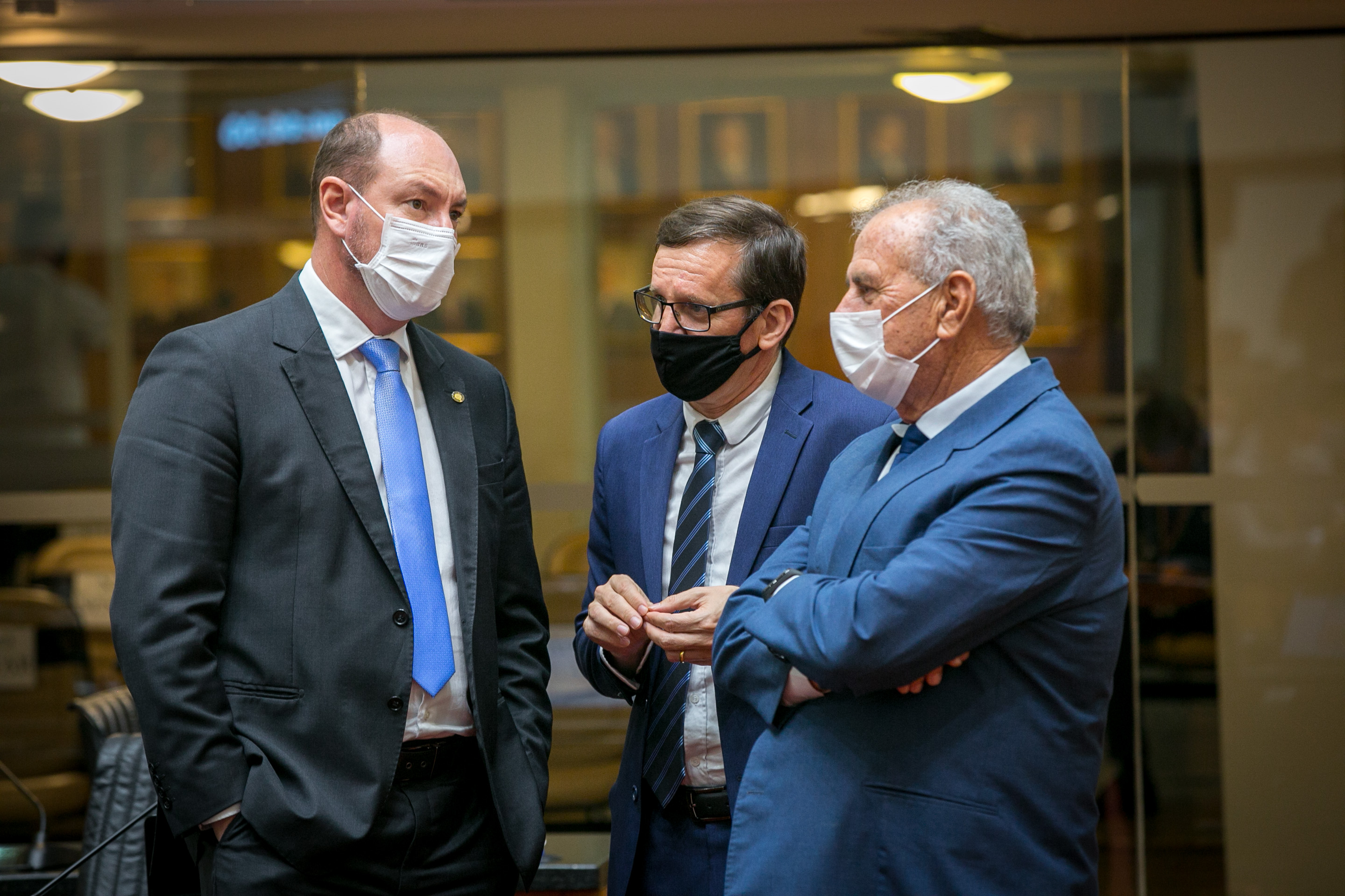 Deputado Mauro de Nadal (MDB), Deputado Jair Miotto (PSC) e Deputado Nazareno Martins (PSB)