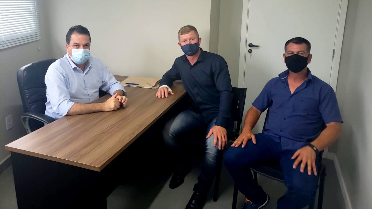 Deputado Rodrigo Minotto e vereadores eleitos de Forquilhinha, Marcos Macedo e Valdeci Figueiredo
