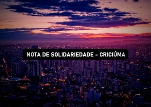 Nota de solidariedade – Criciúma