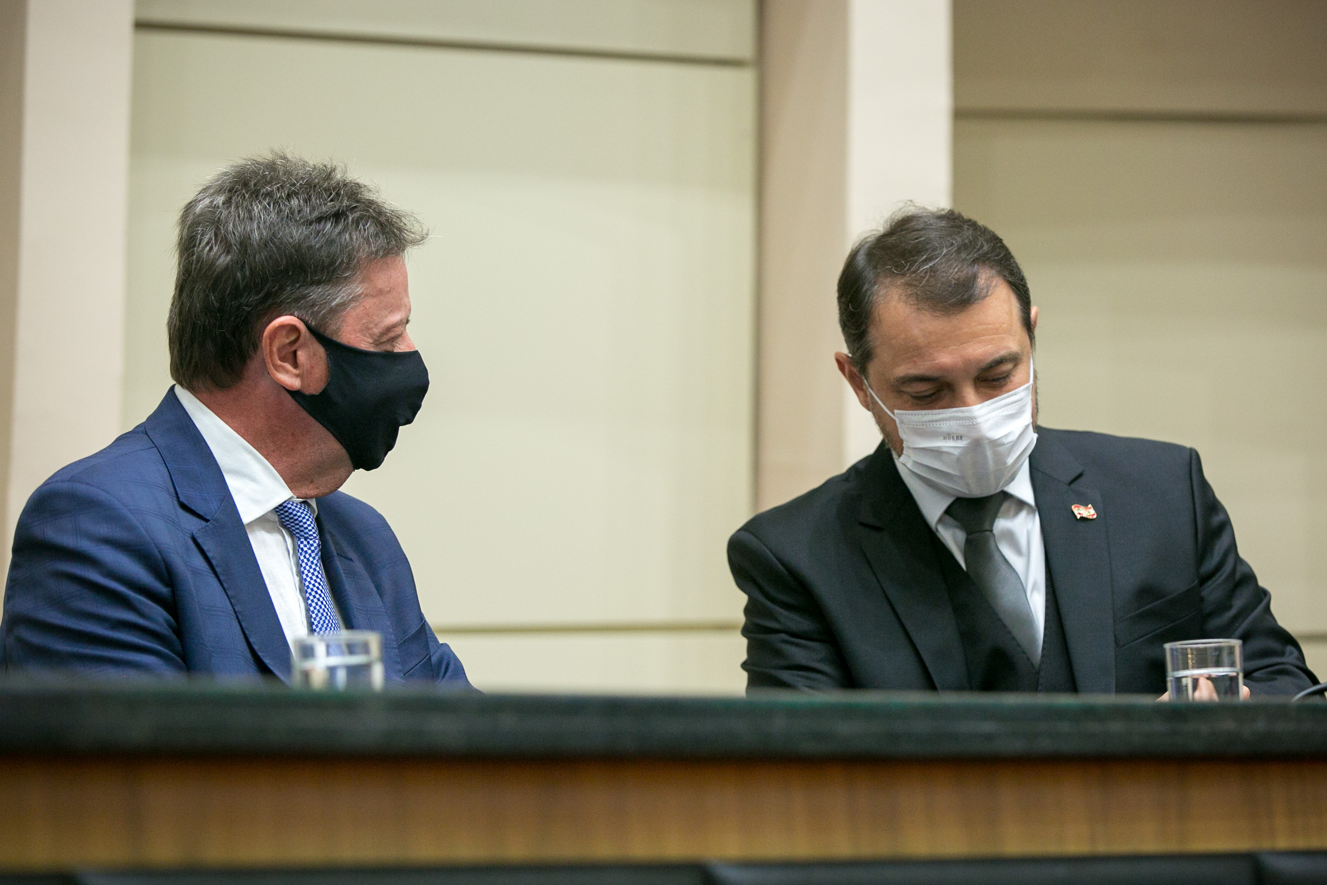 Presidente do Tribunal de Justiça, desembargador Ricardo Roesler e Governador Carlos Moisés