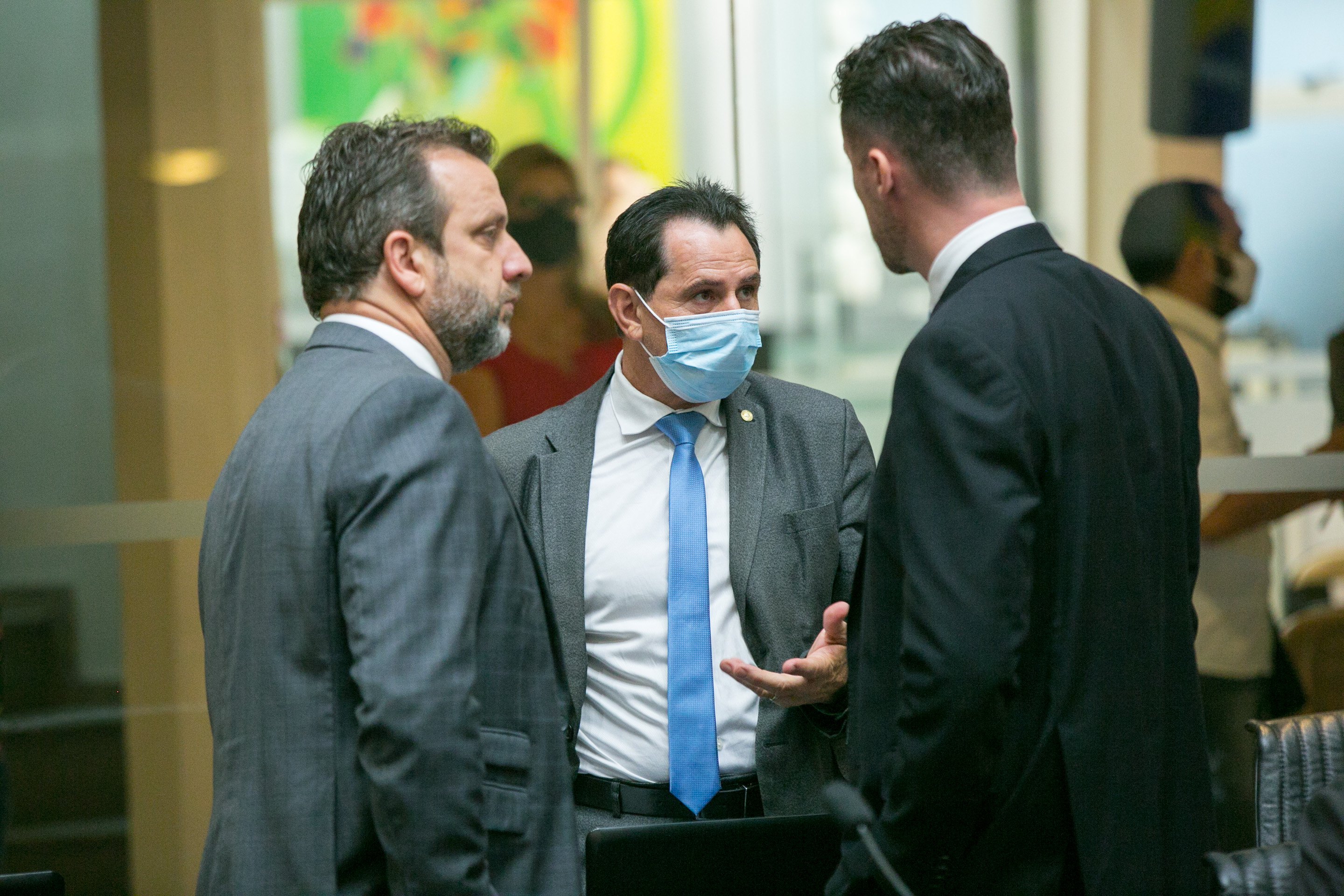 Deputado Jerry Comper (MDB), Deputado Coronel Mocellin (PSL) e Deputado Fernando Krelling (MDB)