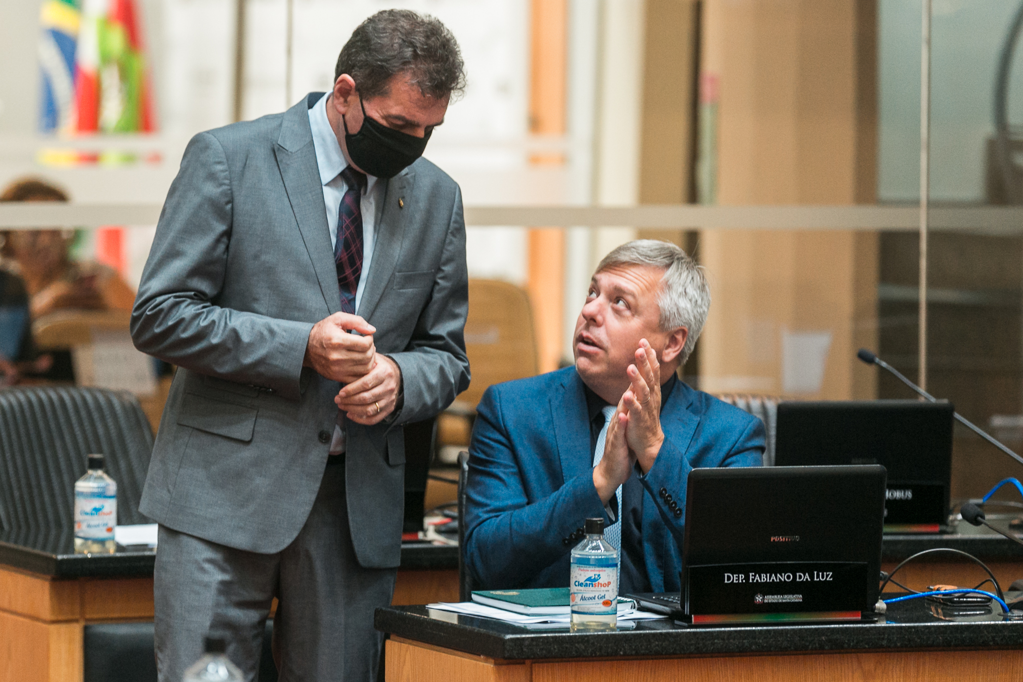Deputado Fabiano da Luz (PT) e Deputado Valdir Cobalchini (MDB)