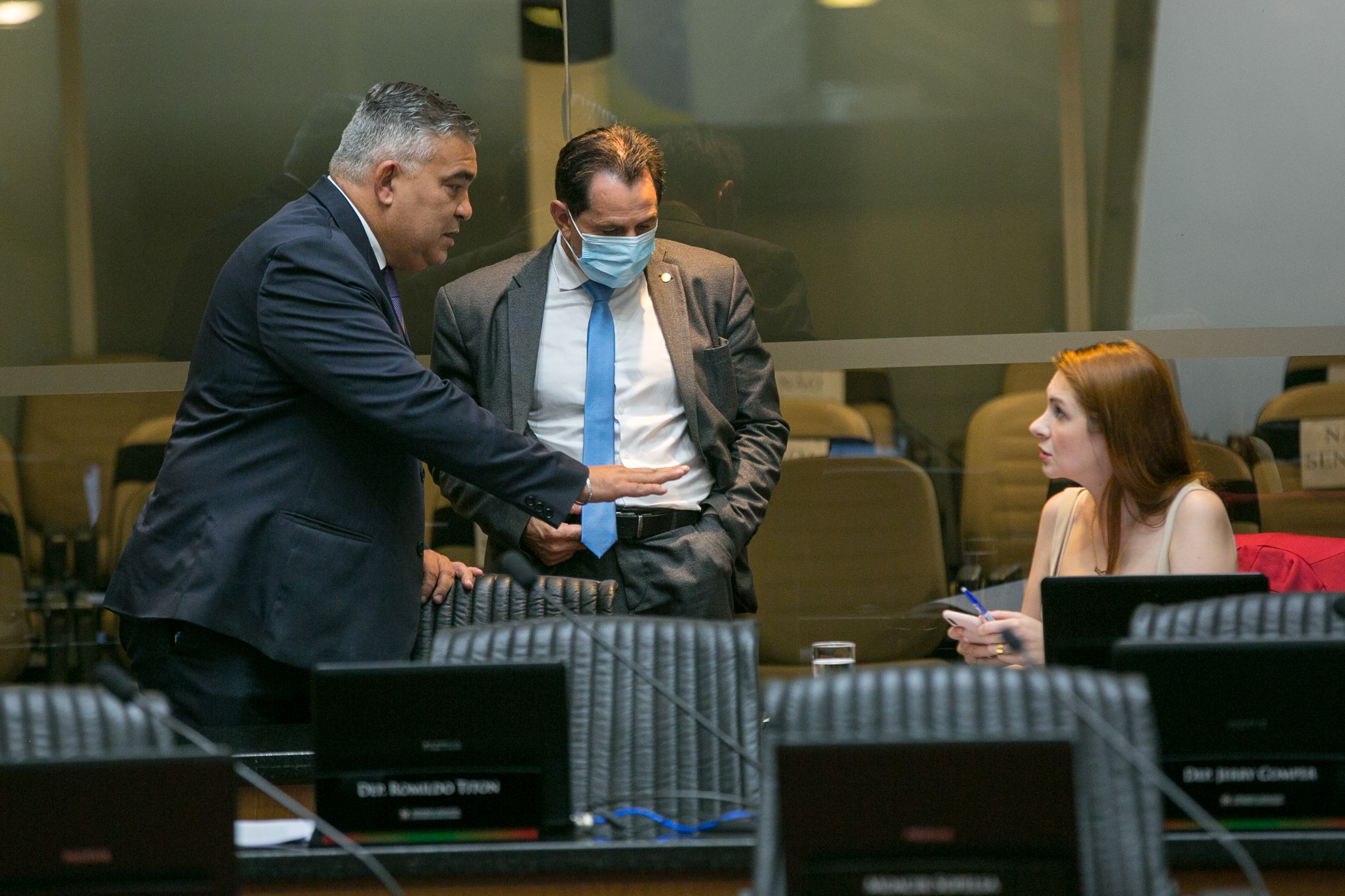 Deputado Sargento Lima (PSL), Deputado Coronel Mocellin (PSL) e Deputada Ana Campagnolo (PSL)