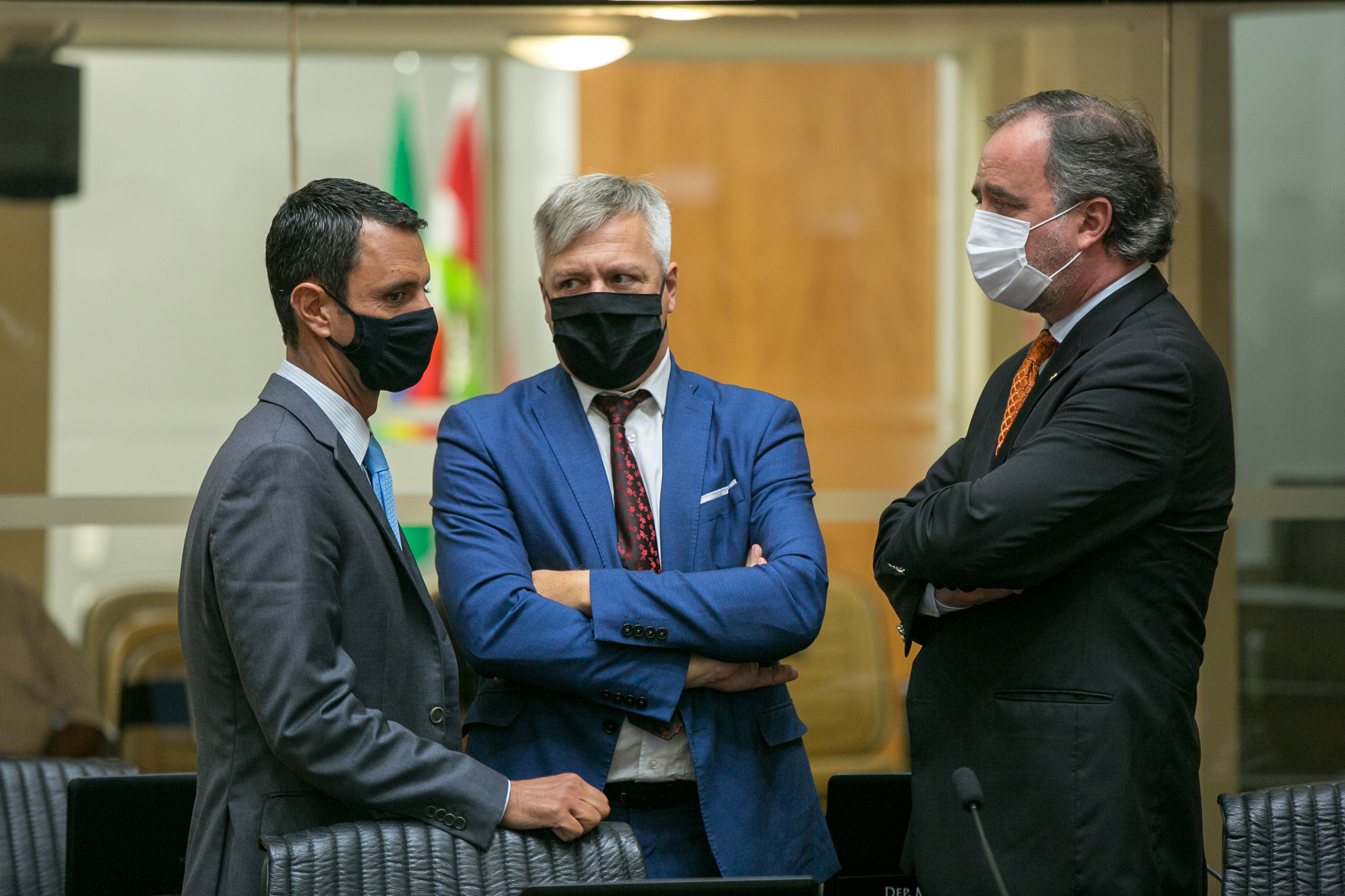 Deputado João Amin (PP), Deputado Fabiano da Luz (PT) e Deputado Kennedy Nunes (PSD)