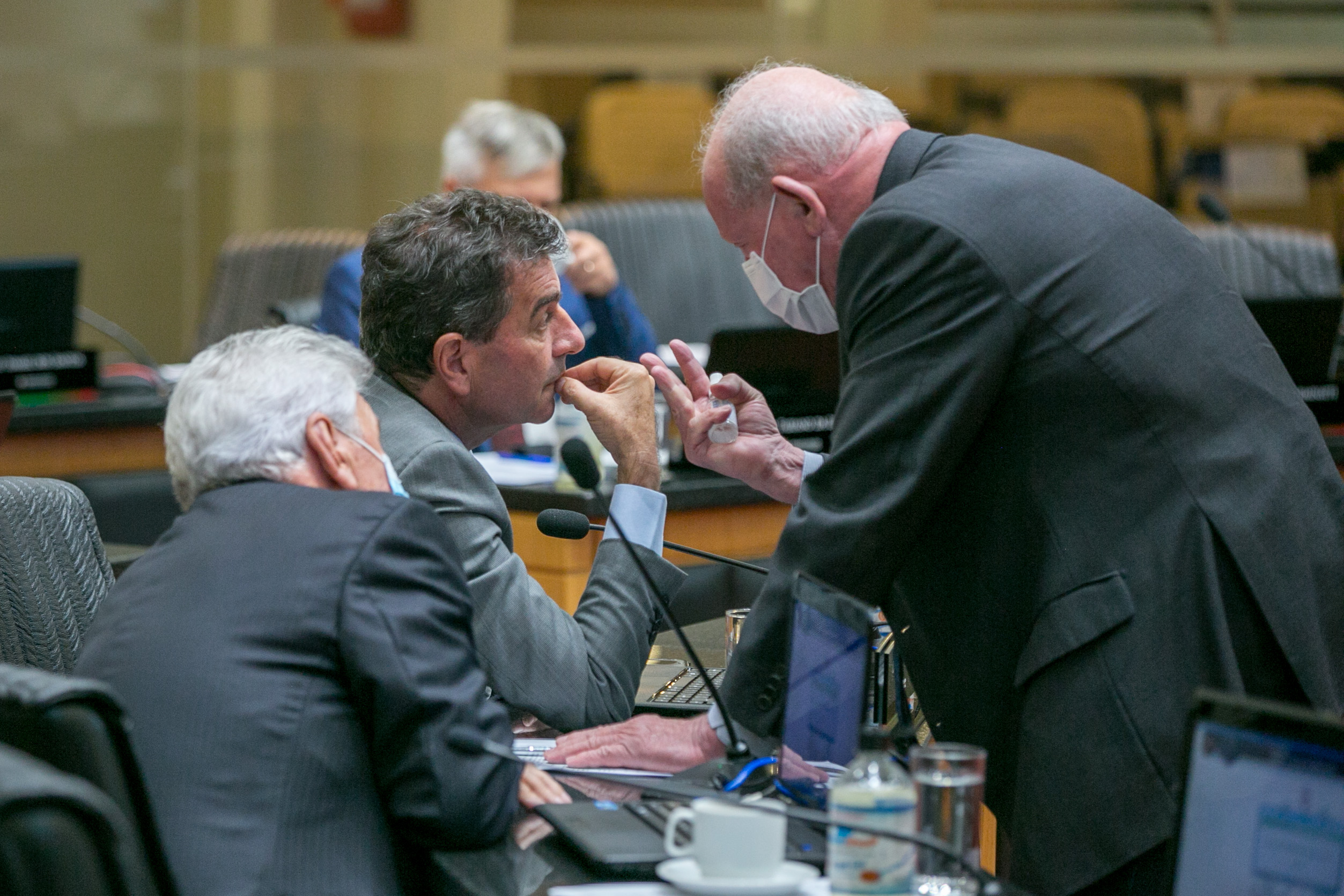 Deputado Moacir Sopelsa (MDB), Deputado Valdir Cobalchini (MDB) e Deputado Marcos Vieira (PSDB)
