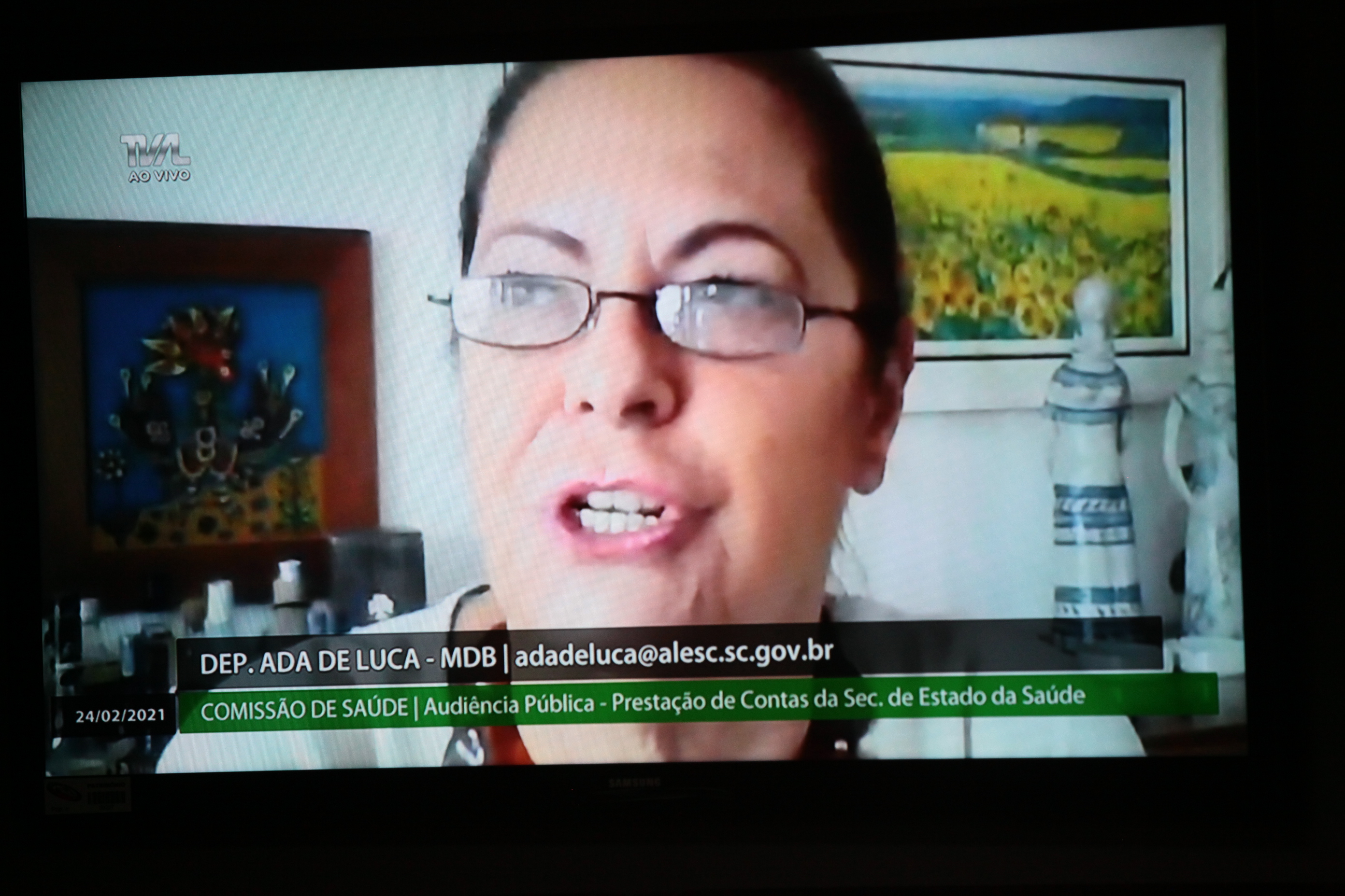 Comissão de Saúde - Audiência Pública - Deputada Ada Faraco de Luca (MDB)