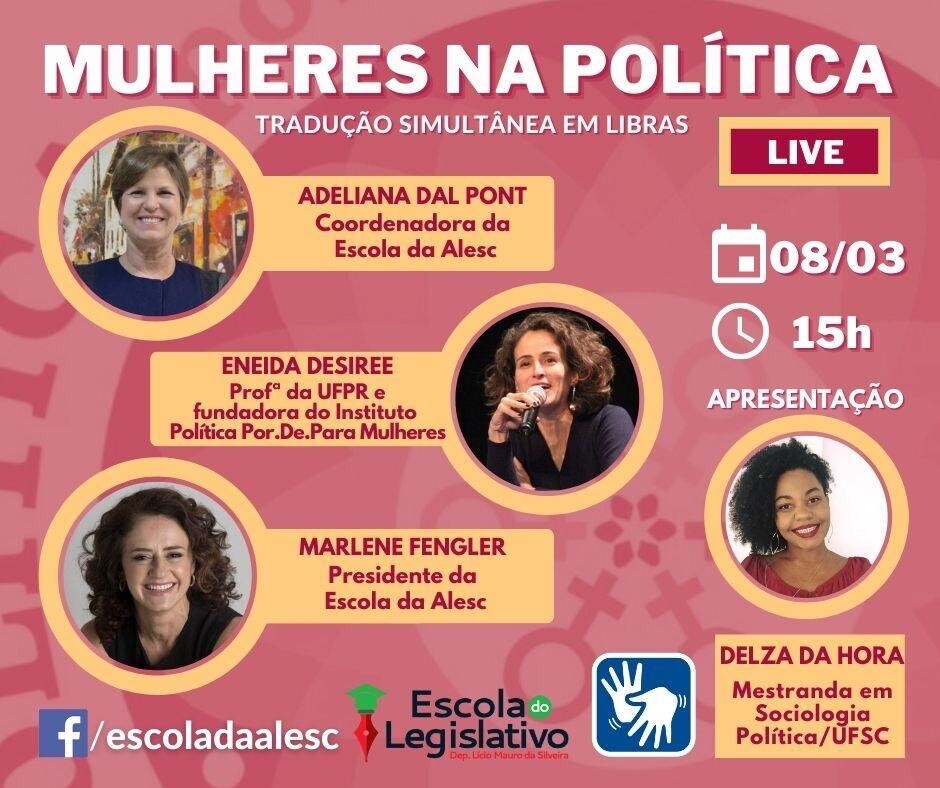Escola do Legislativo promove aula inaugural “Mulheres na política”