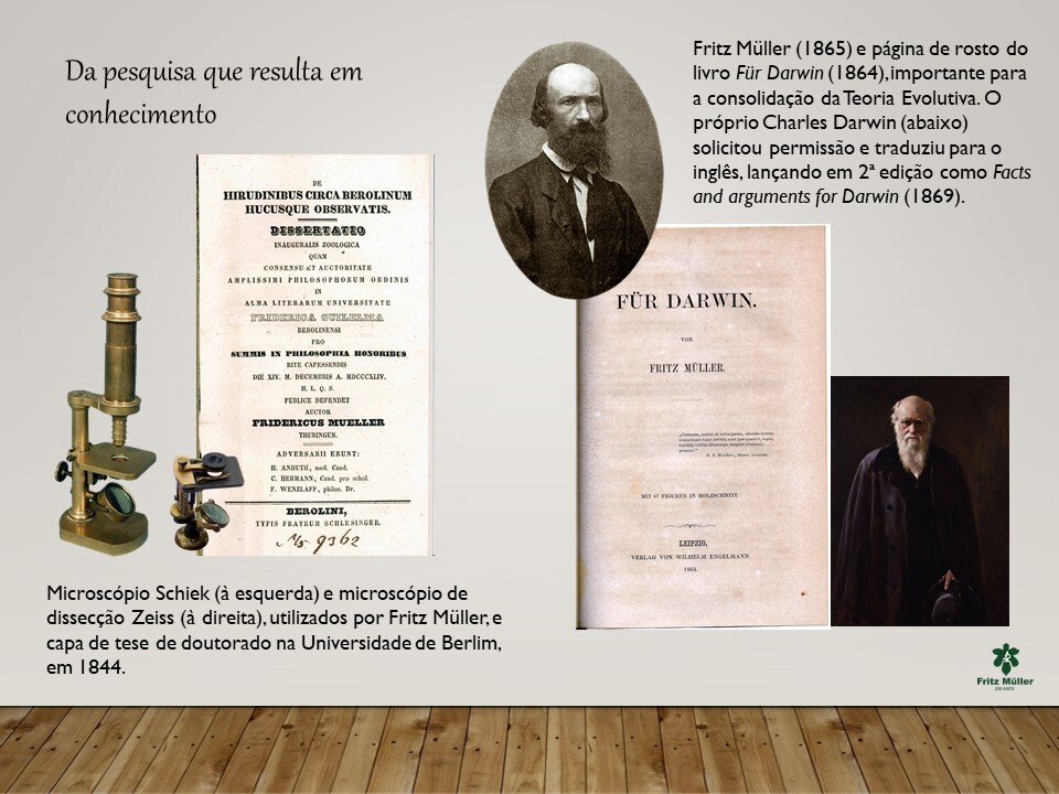 Painel da exposição Fritz Müller 200 Anos - legado que ultrapassa fronteiras