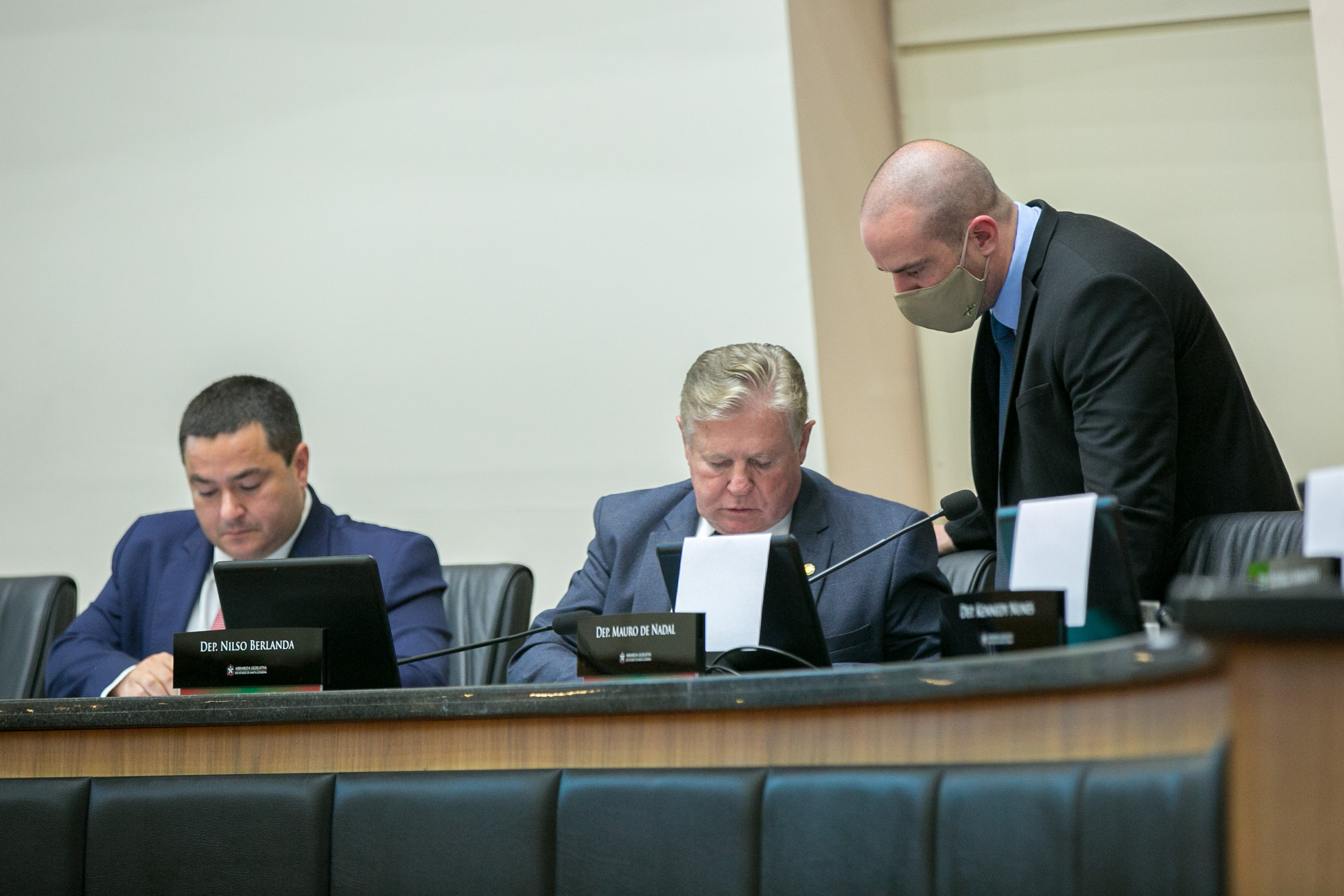 Deputado Ricardo Alba (PSL), Deputado Nilso Berlanda (PL) e Deputado Jessé Lopes (PSL)
