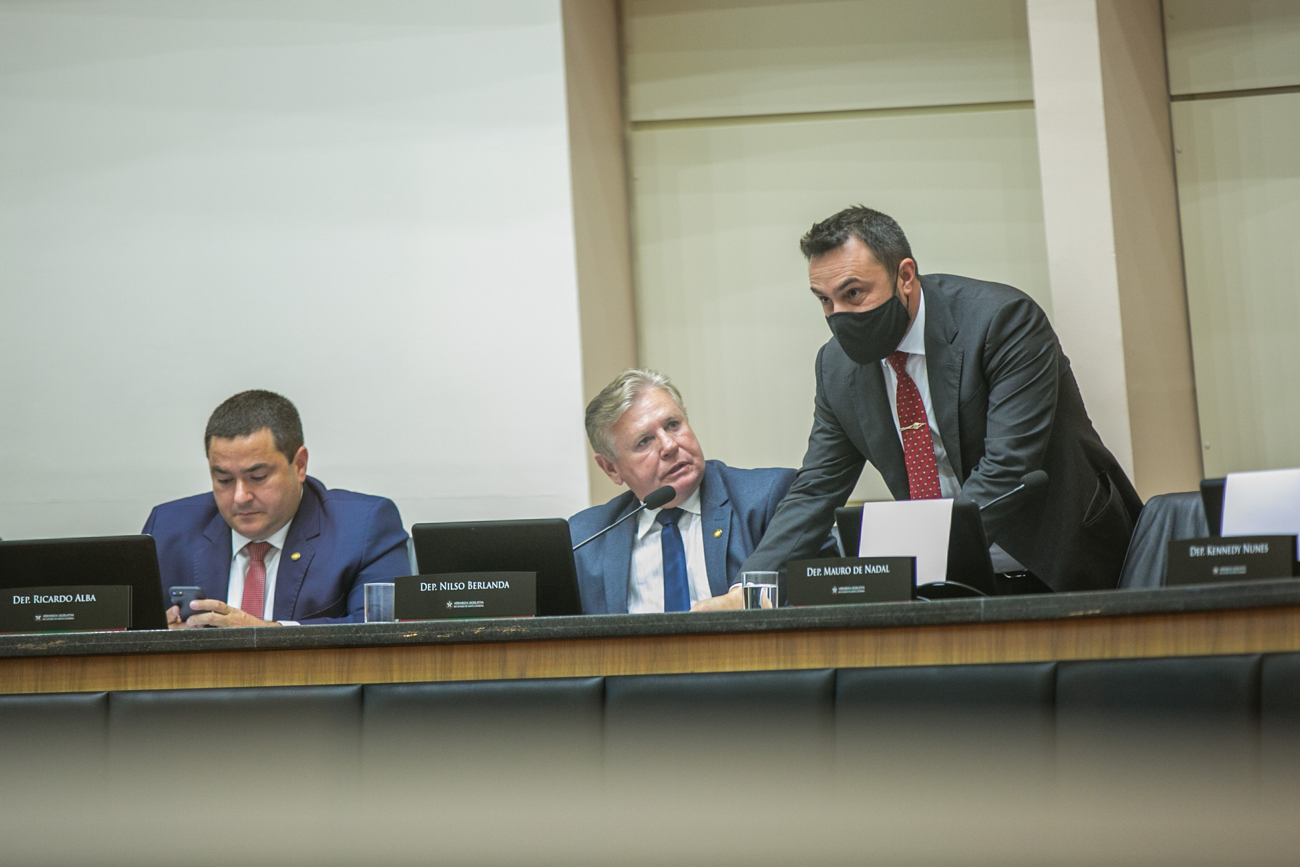 Deputado Ricardo Alba (PSL), Deputado Nilso Berlanda (PL) e Deputado Marcius Machado (PL)