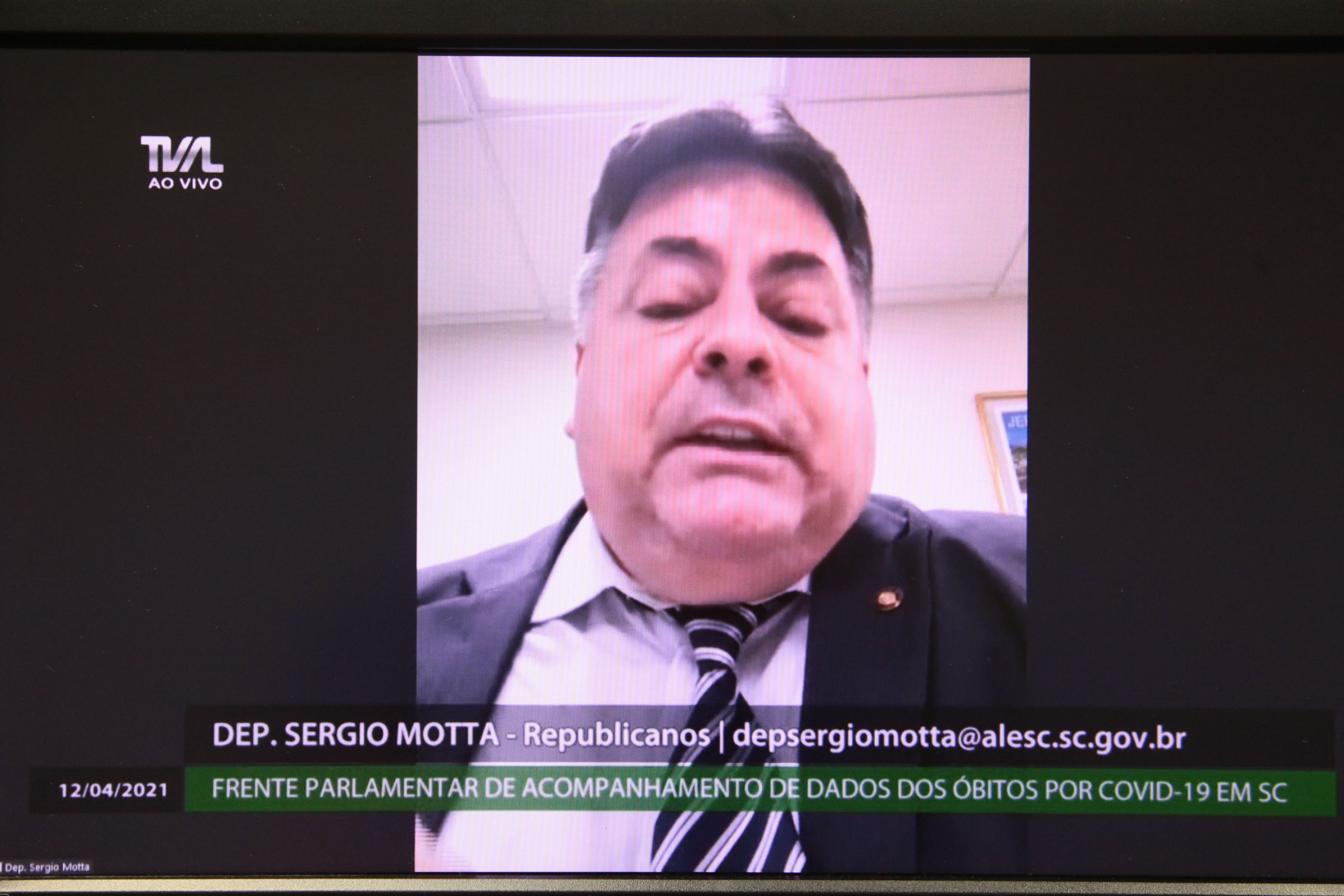 Frente Parlamentar de Acompanhamento de Dados dos Óbitos por Covid-19 em SC - Deputado Sérgio Motta (PRB)
