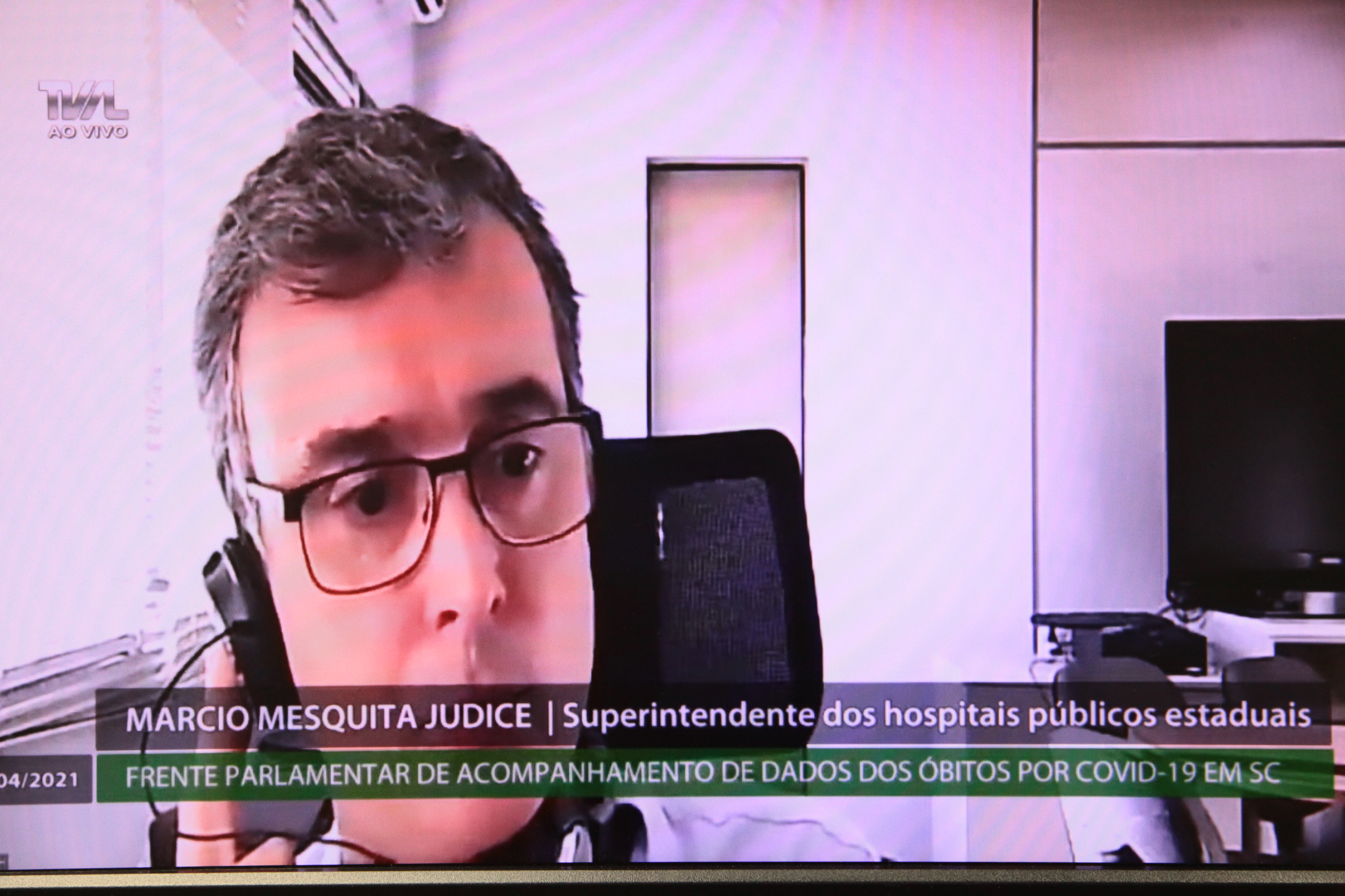 Frente Parlamentar de Acompanhamento de Dados dos Óbitos por Covid-19 em SC - Marcio Mesquita Judge (superintendente dos hospitais públicos estaduais)
