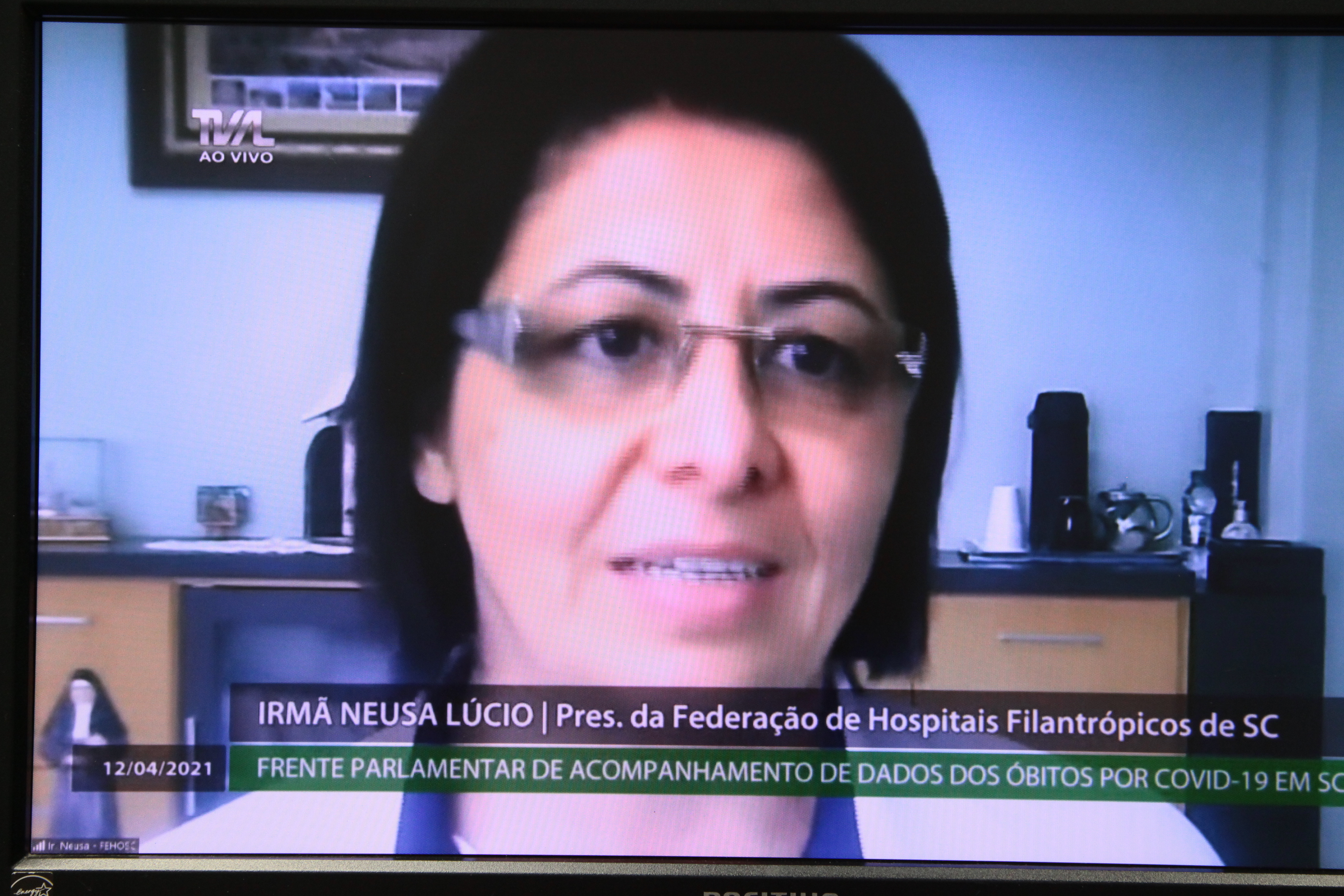 Frente Parlamentar de Acompanhamento de Dados dos Óbitos por Covid-19 em SC - Irmá Neusa Lúcio (pres. da Federação dos Hospitais Filantrópicos de SC)