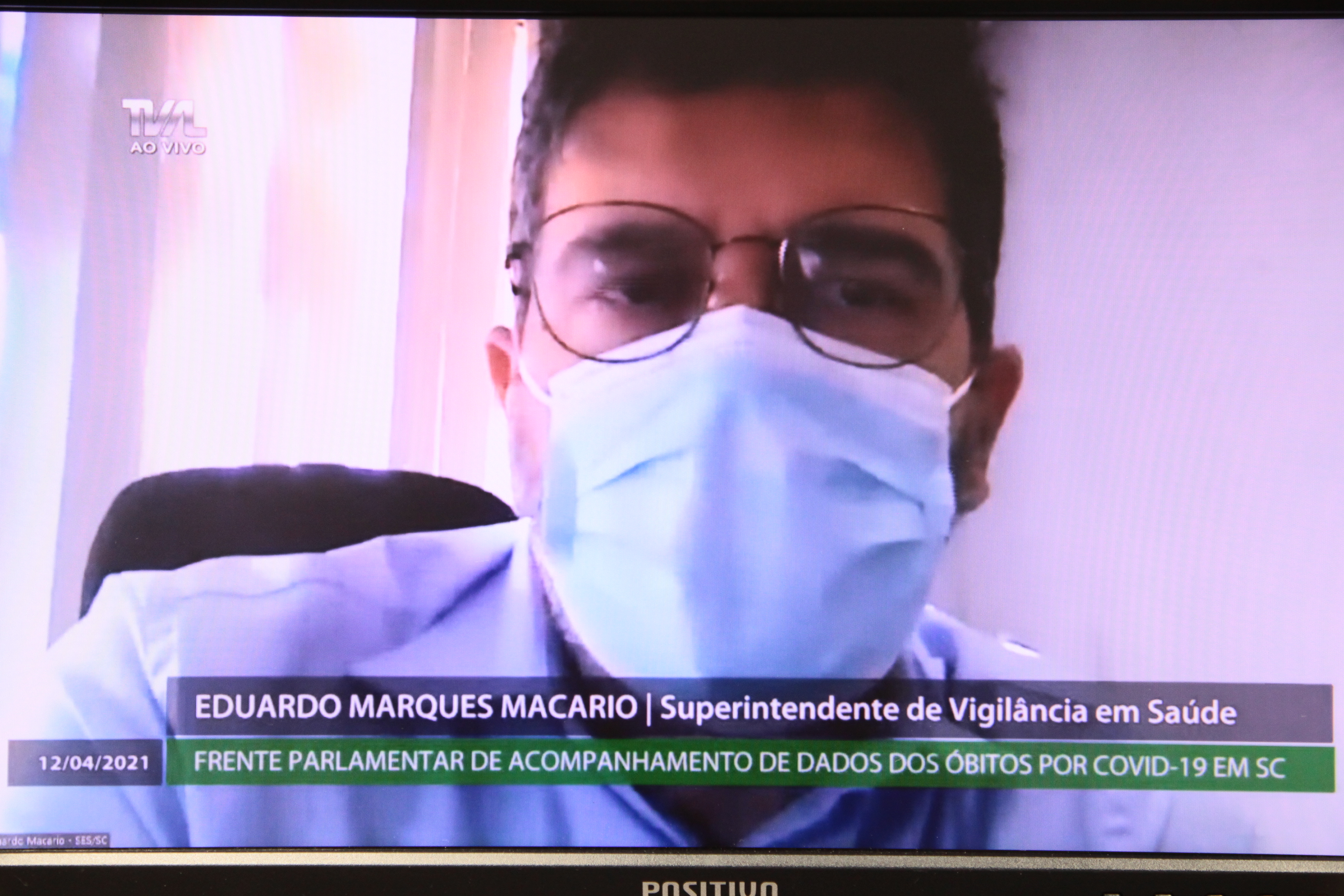 Frente Parlamentar de Acompanhamento de Dados dos Óbitos por Covid-19 em SC - Eduardo Marques Macário (superintendente de vigilância sanitária)
