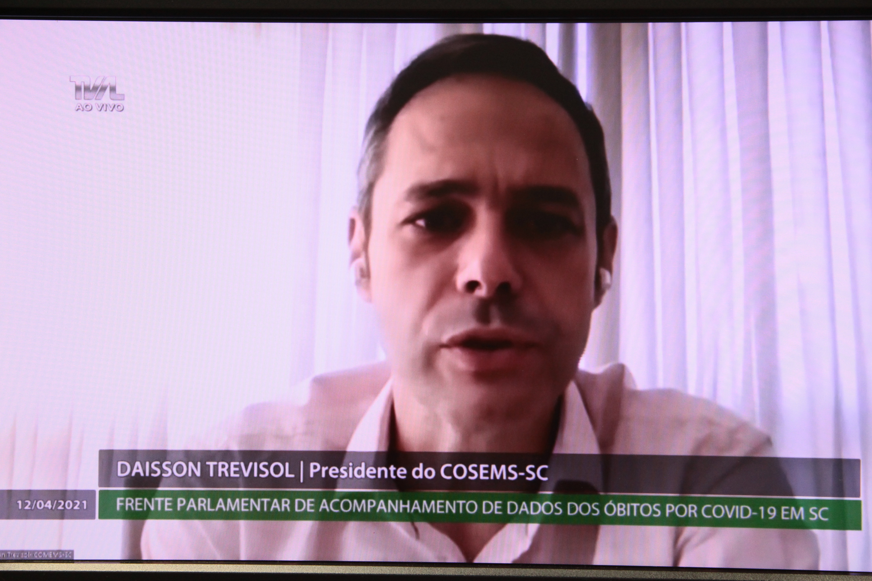 Frente Parlamentar de Acompanhamento de Dados dos Óbitos por Covid-19 em SC - Dailson Trevisol (pres. do COSENS-SC)