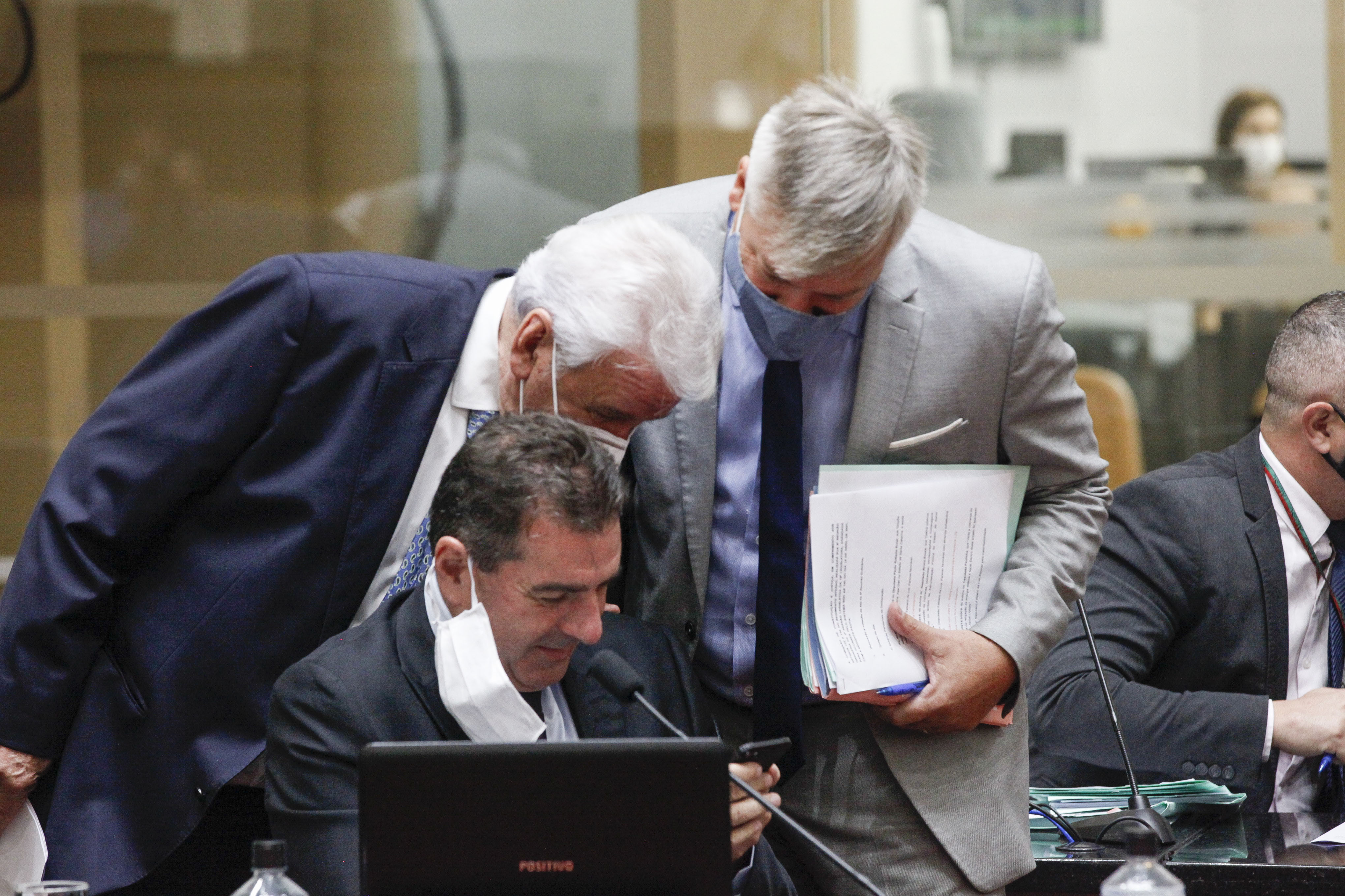 Deputado Moacir Sopelsa (MDB),Deputado Fabiano da Luz (PT),  Deputado Valdir Cobalchini (MDB)