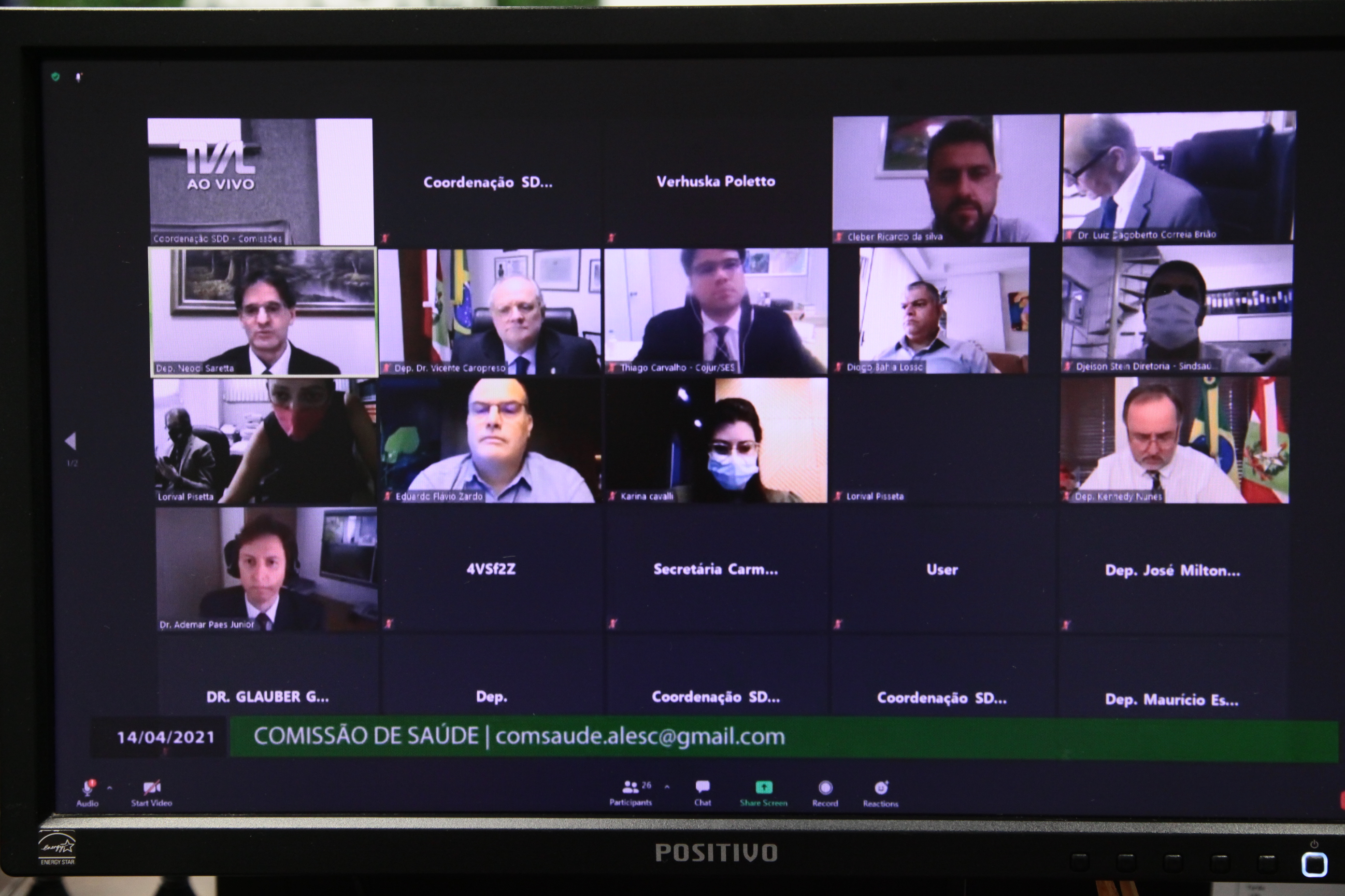 Reunião Virtual da Comissão de Saúde