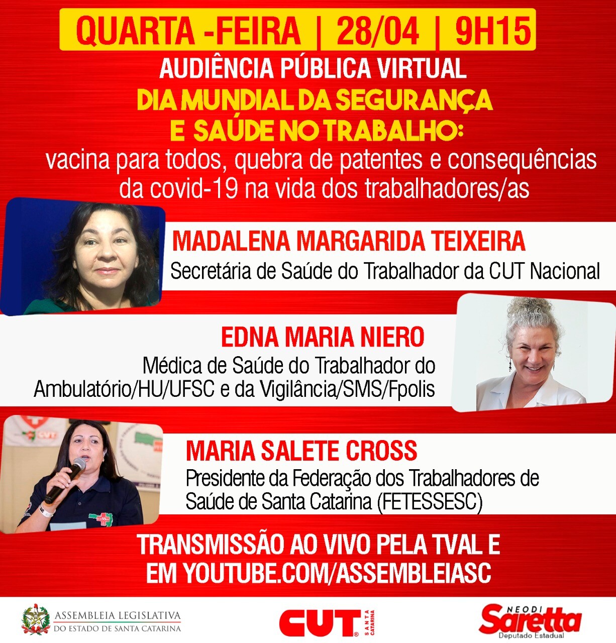 Comissão vai debater o Dia Mundial da Segurança e da Saúde no Trabalho