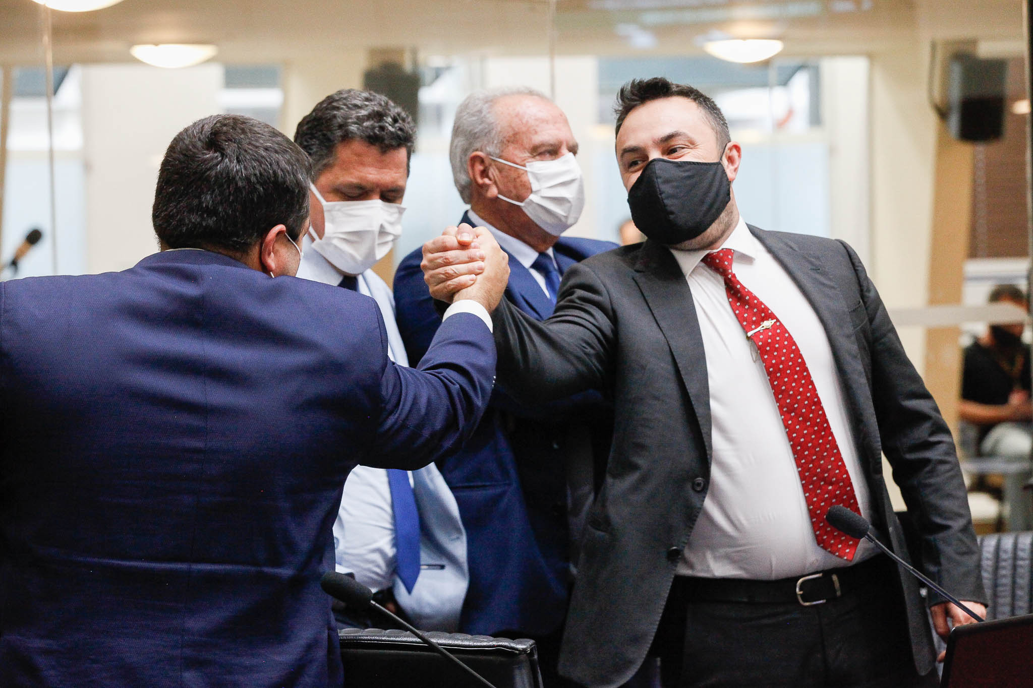 Deputado Ricardo Alba (PSL), Deputado Ivan Natz (PV), Deputado Nazareno Martins (PSB), Deputado Marcius Machado (PL)
