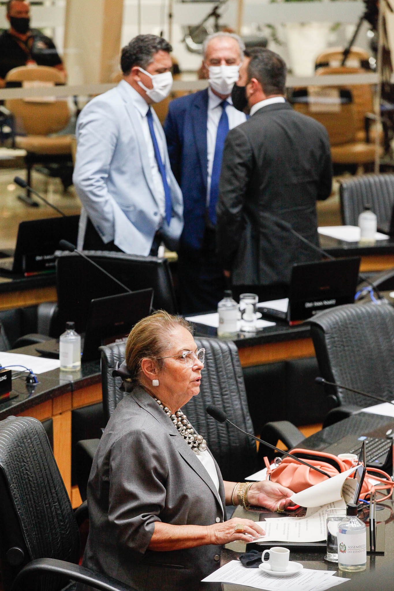 Deputada Ada Faraco de Luca (MDB), Deputado Ivan Natz (PV), Deputado Nazareno Martins (PSB), Deputado Marcius Machado (PL)