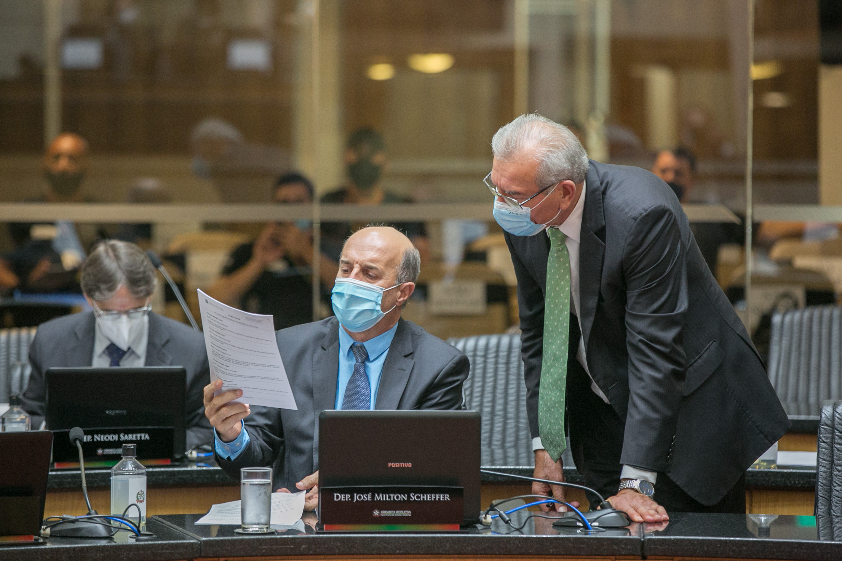 Deputado José Milton Scheffer (PP) e Deputado Silvio Dreveck (PP)