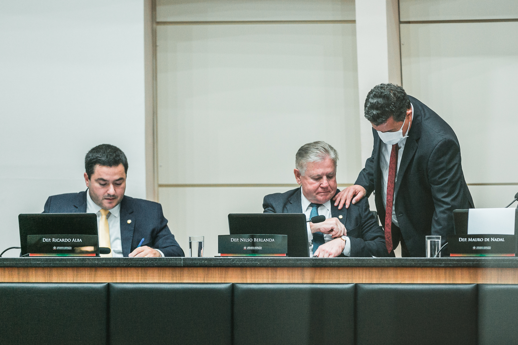 Deputado Ricardo Alba (PSL) - Deputado Nilso Berlanda (PL) - Deputado Ivan Natz (PL)