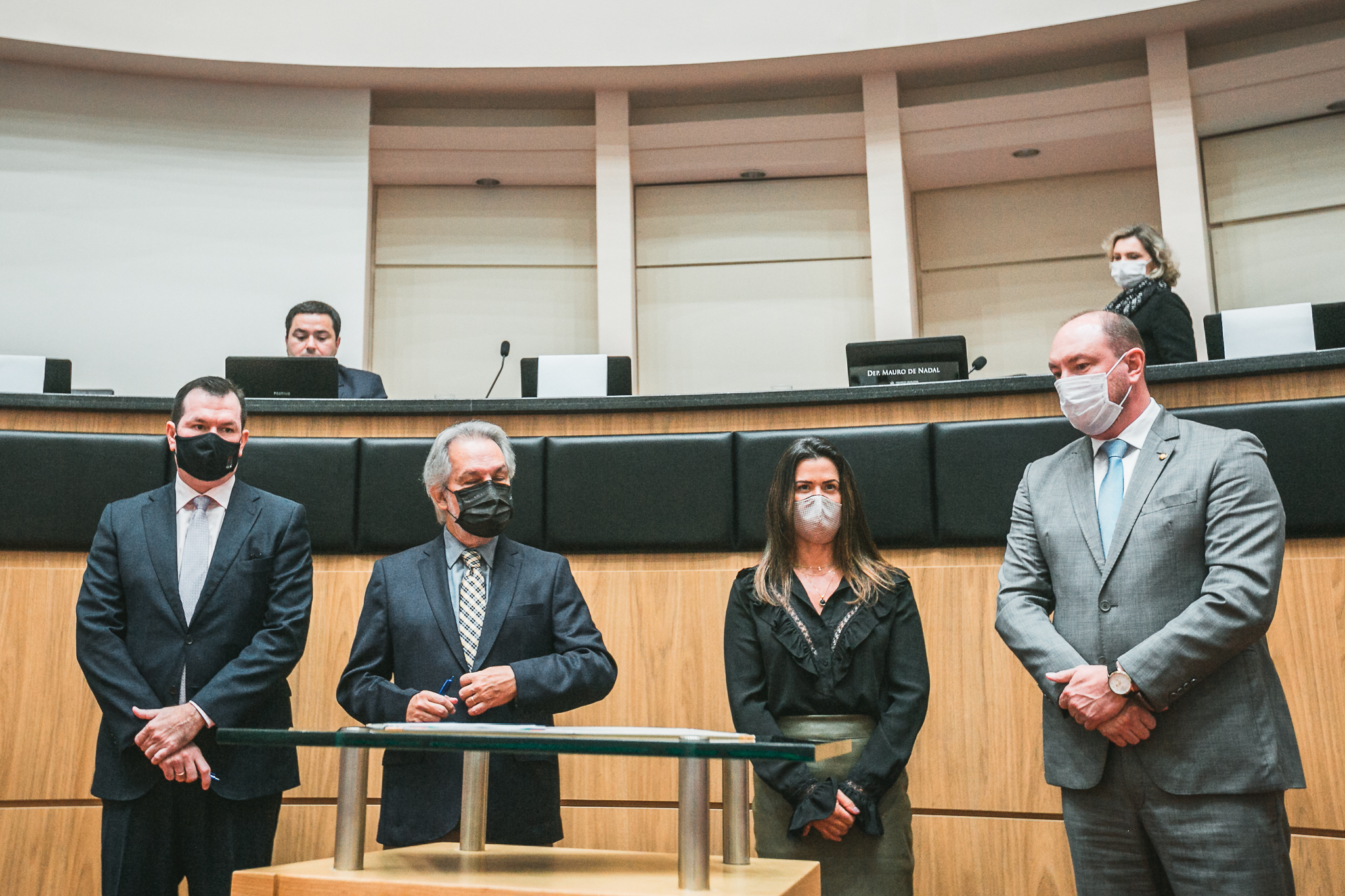 Deputado Mauro de Nadal (MDB) -  Cibelly Farias -  Desembargador João Henrique Blasi -  Adircélio Ferreira Moraes Junior