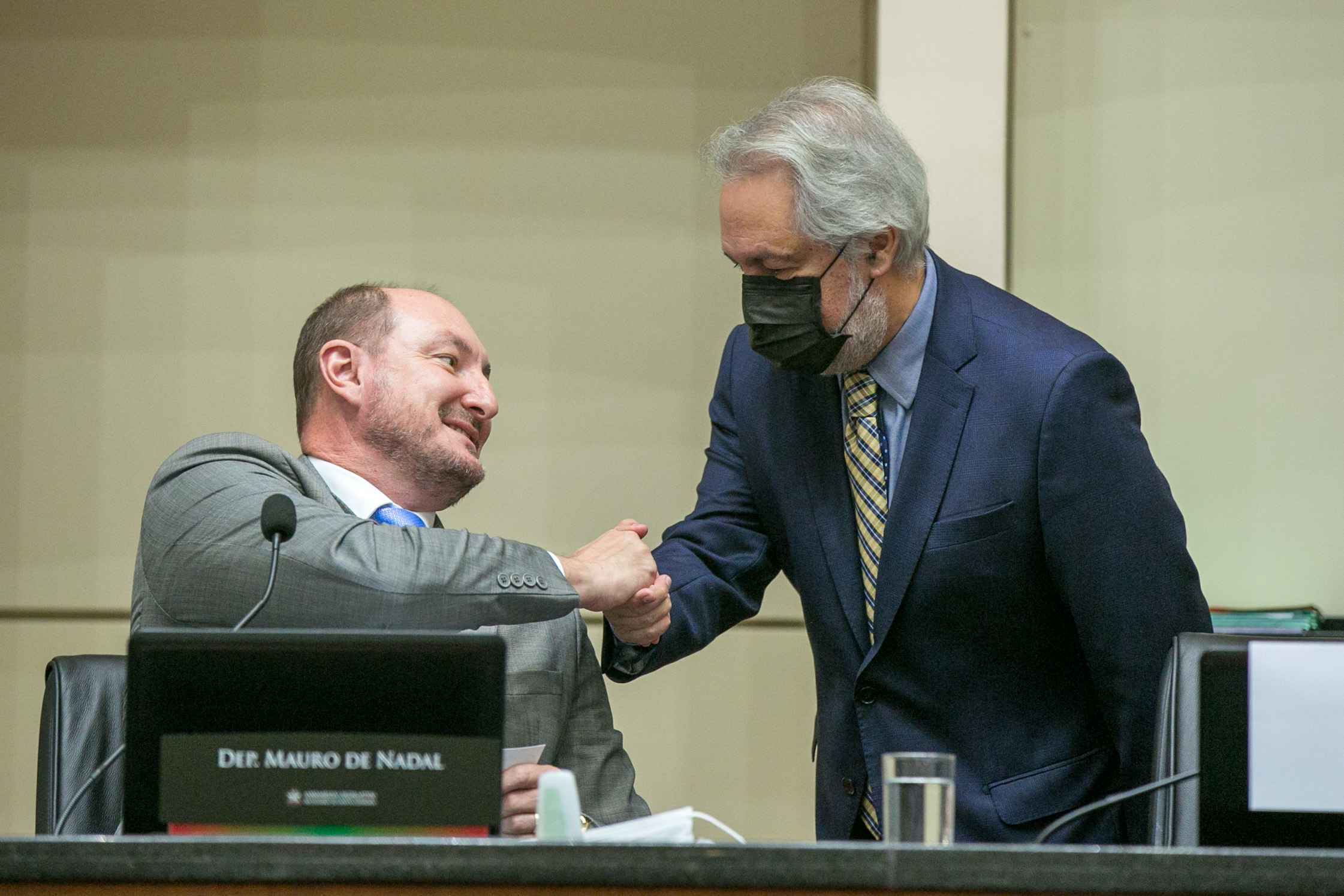 Deputado Mauro de Nadal (MDB) e Vice-presidente do o Tribunal de Justiça (TJ/SC), desembargador João Henrique Blasi